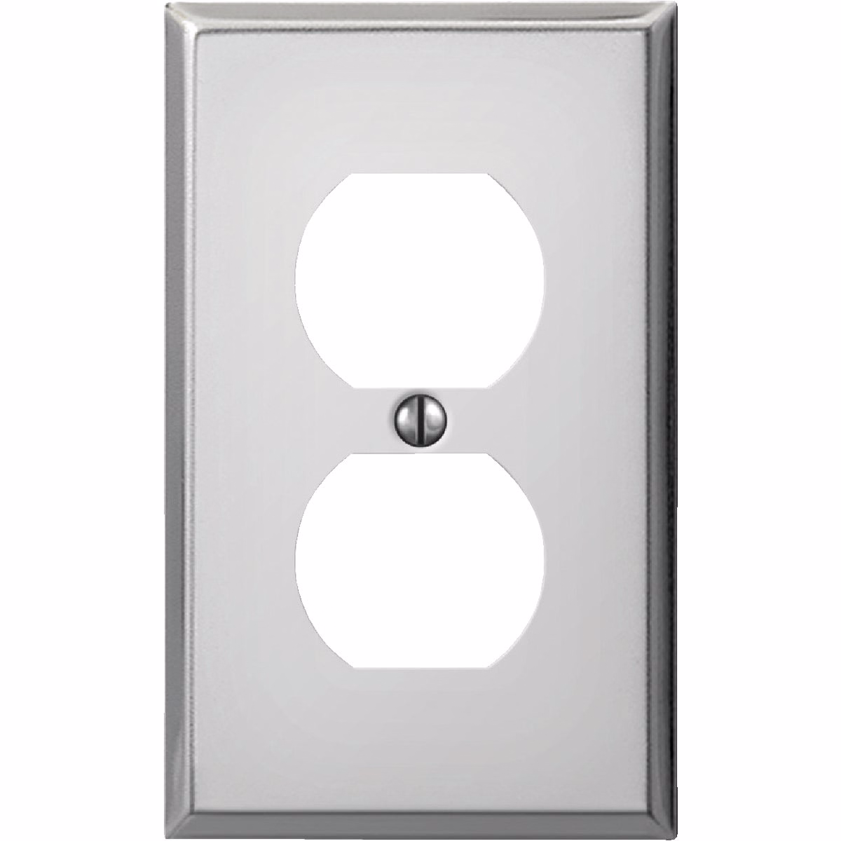 Amerelle PRO 1-Gang Stamped Steel Outlet Wall Plate, Polished Chrome