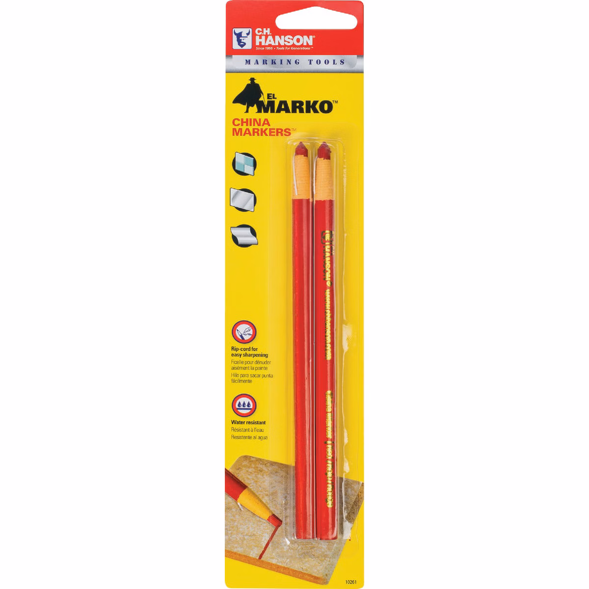 C.H. Hanson Red China Marker (2-Pack)