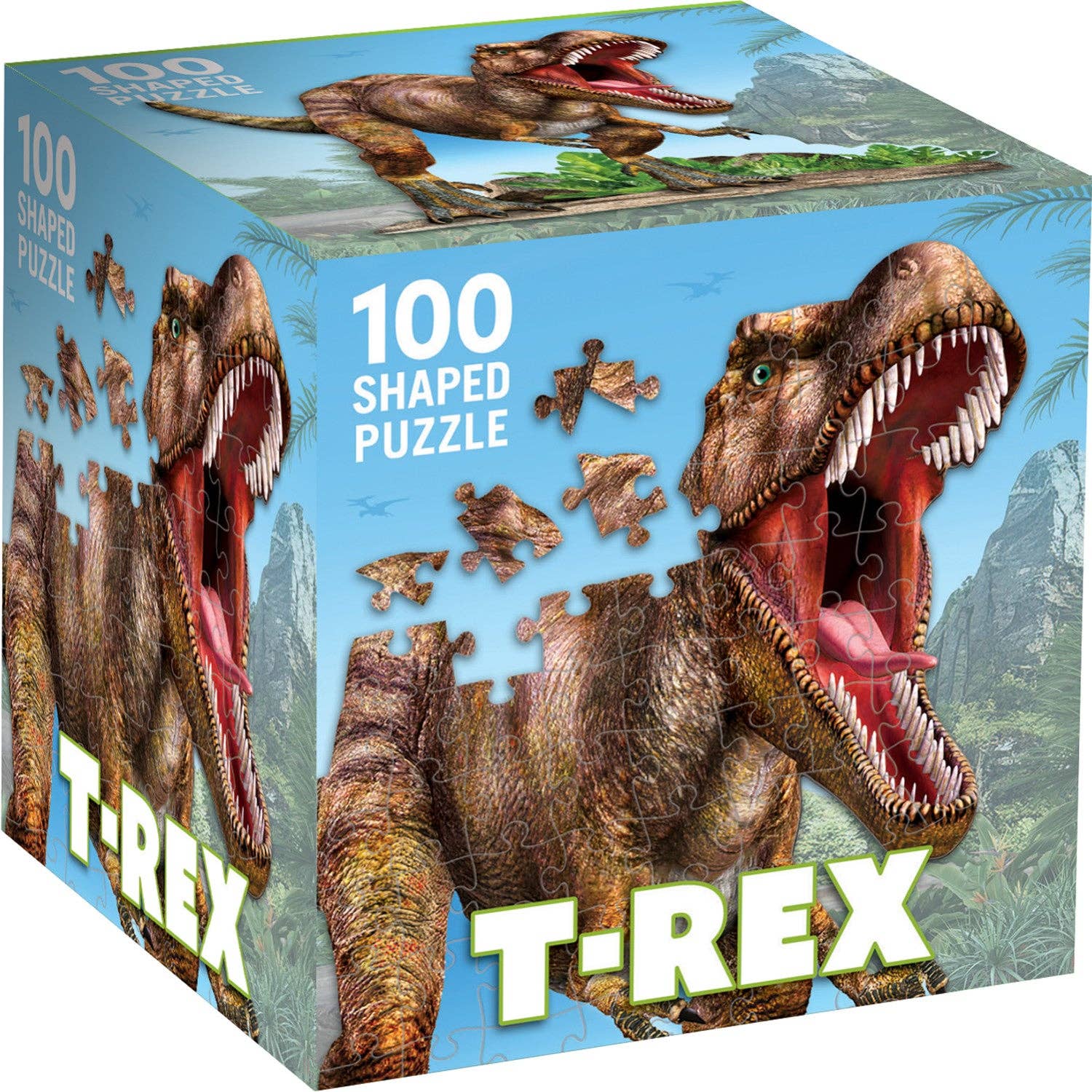 Masterpieces Puzzles – T-Rex 100 Piece Shaped Jigsaw Puzzle