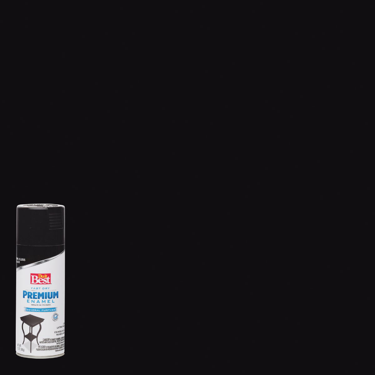 Do it Best Premium Enamel 12 Oz. Semi-Gloss Spray Paint, Black