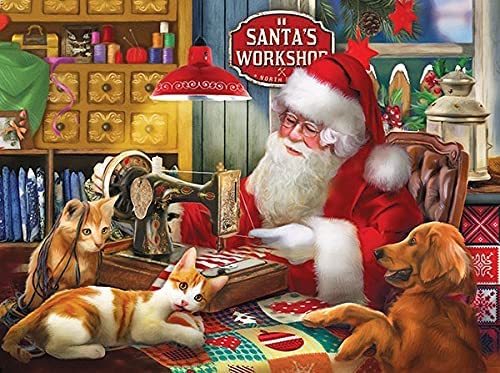 SunsOut 1000 Piece From Santa’ Quilting Workshop Puzzle