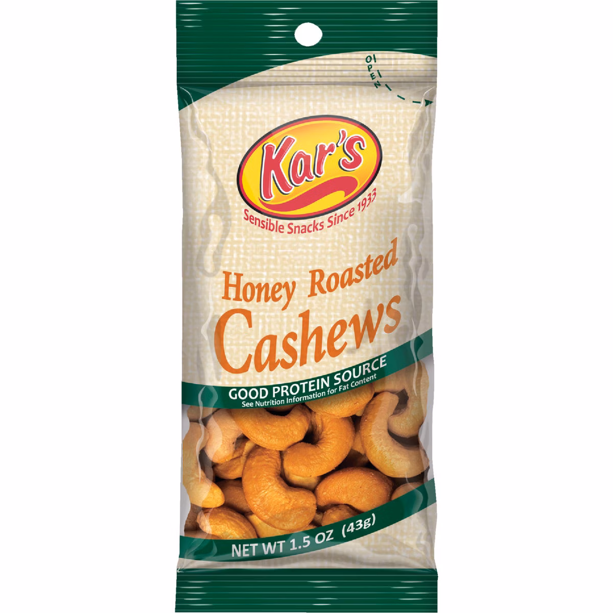 Kar's 1.5 Oz. Honey Cashew Nuts