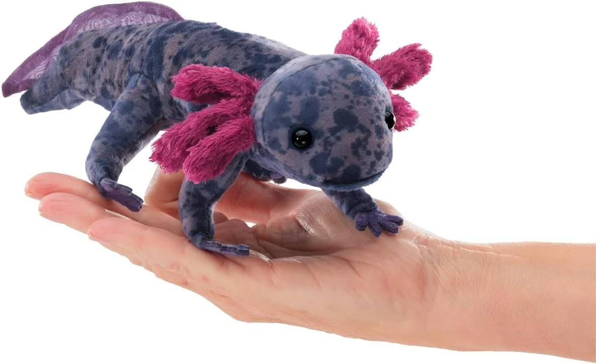 Folkmanis Axolotl Finger Puppet – Grey