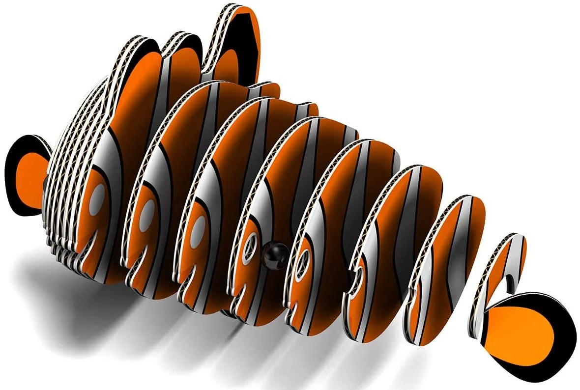 Eugy 3D Cardboard Model Kit Clownfish