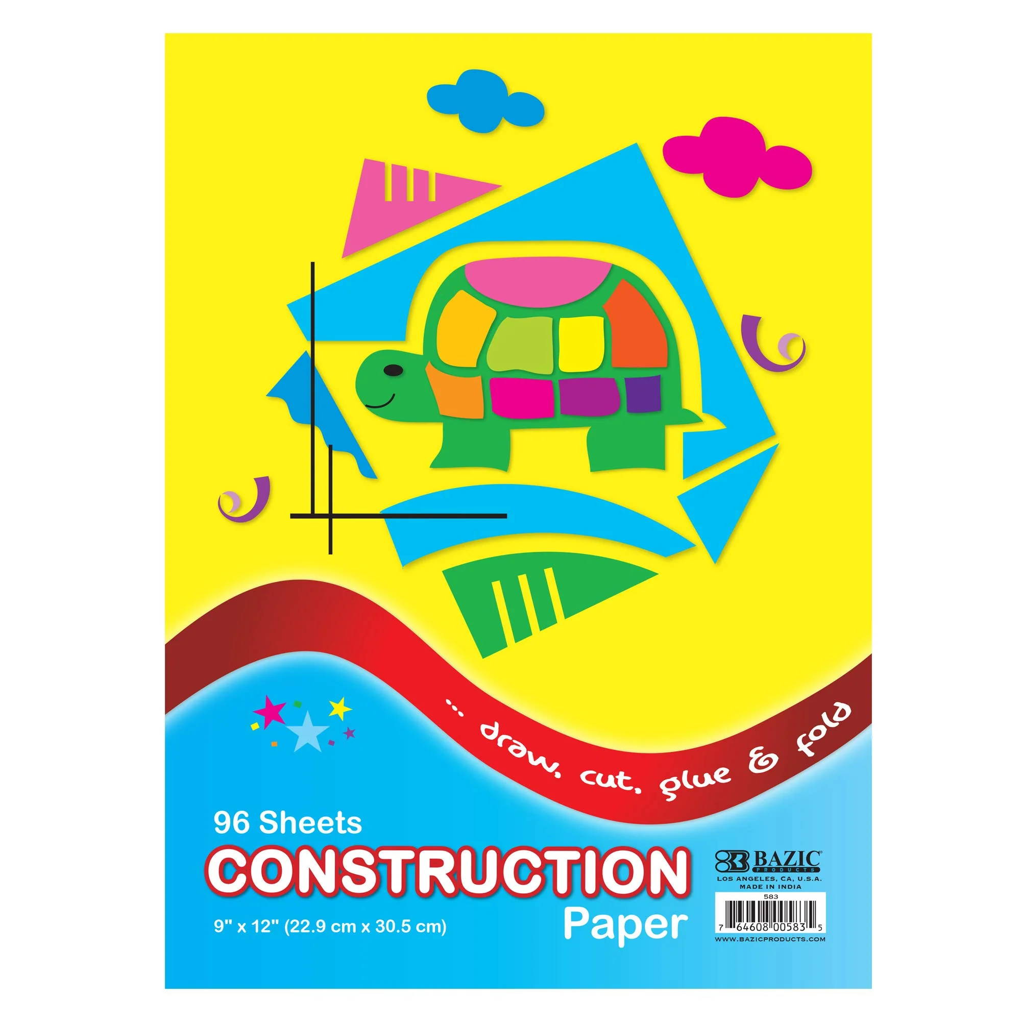 Construction Paper Pad 96 pc set 9″ x 12″