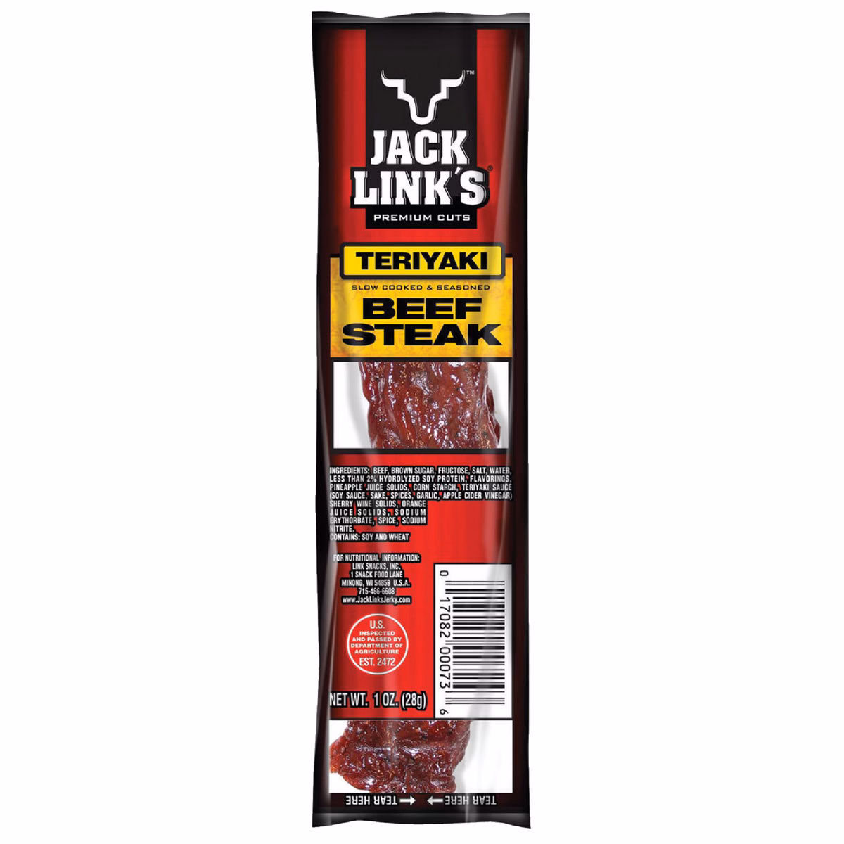 Jack Link's 1 Oz. Teriyaki Beef Steak Jerky