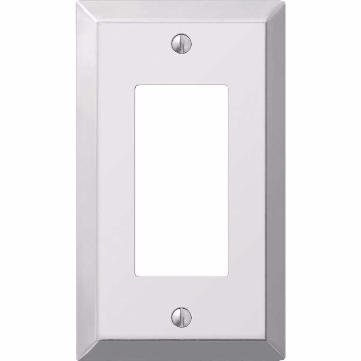 Amerelle 1-Gang Stamped Steel Rocker Decorator Wall Plate, Polished Chrome