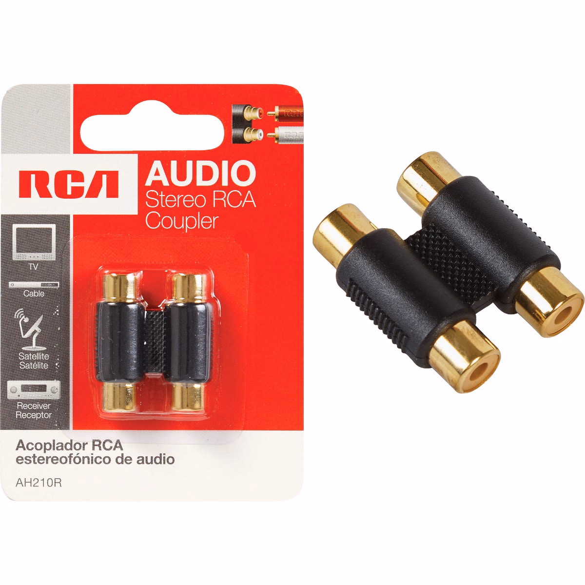 RCA Gold-Plated Corrosion Resistant In-Line Connector