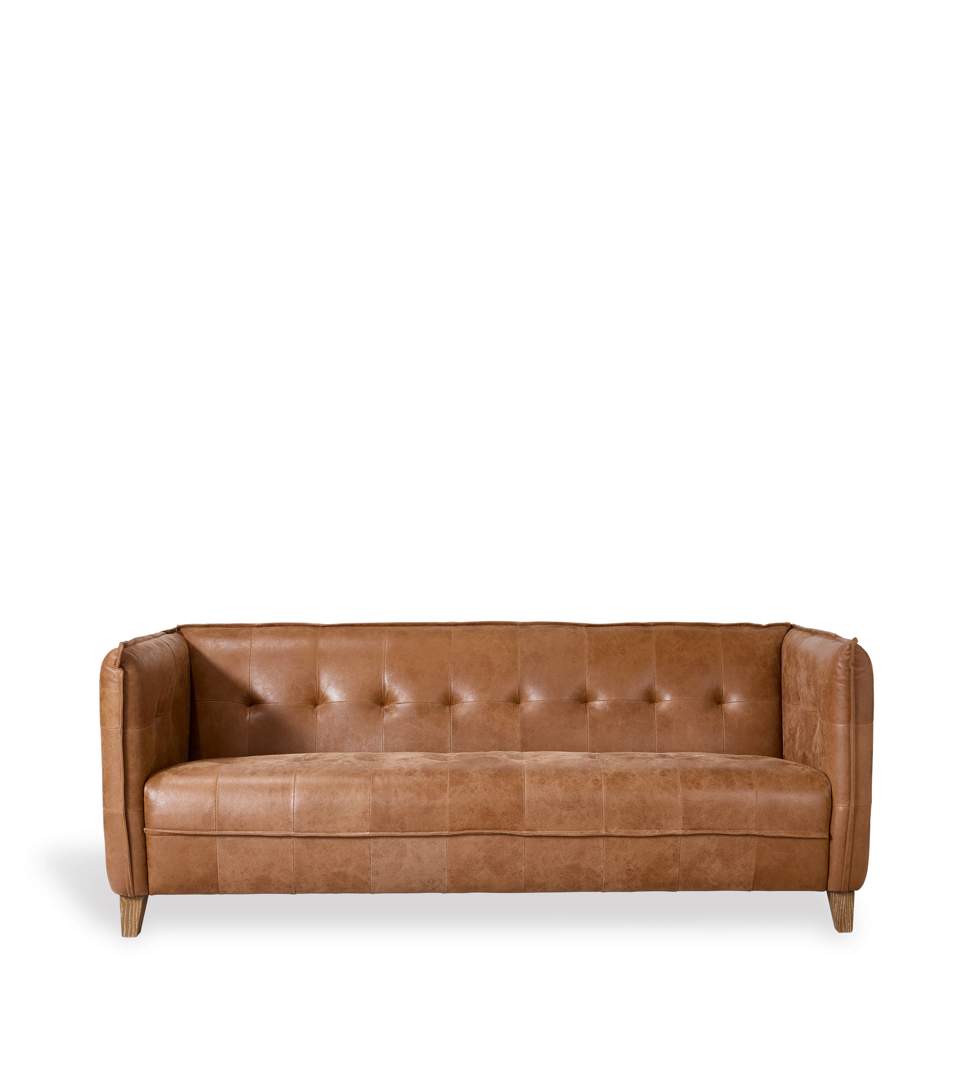 Abbotsford Leather 3-Seater Sofa – Aged Tobacco