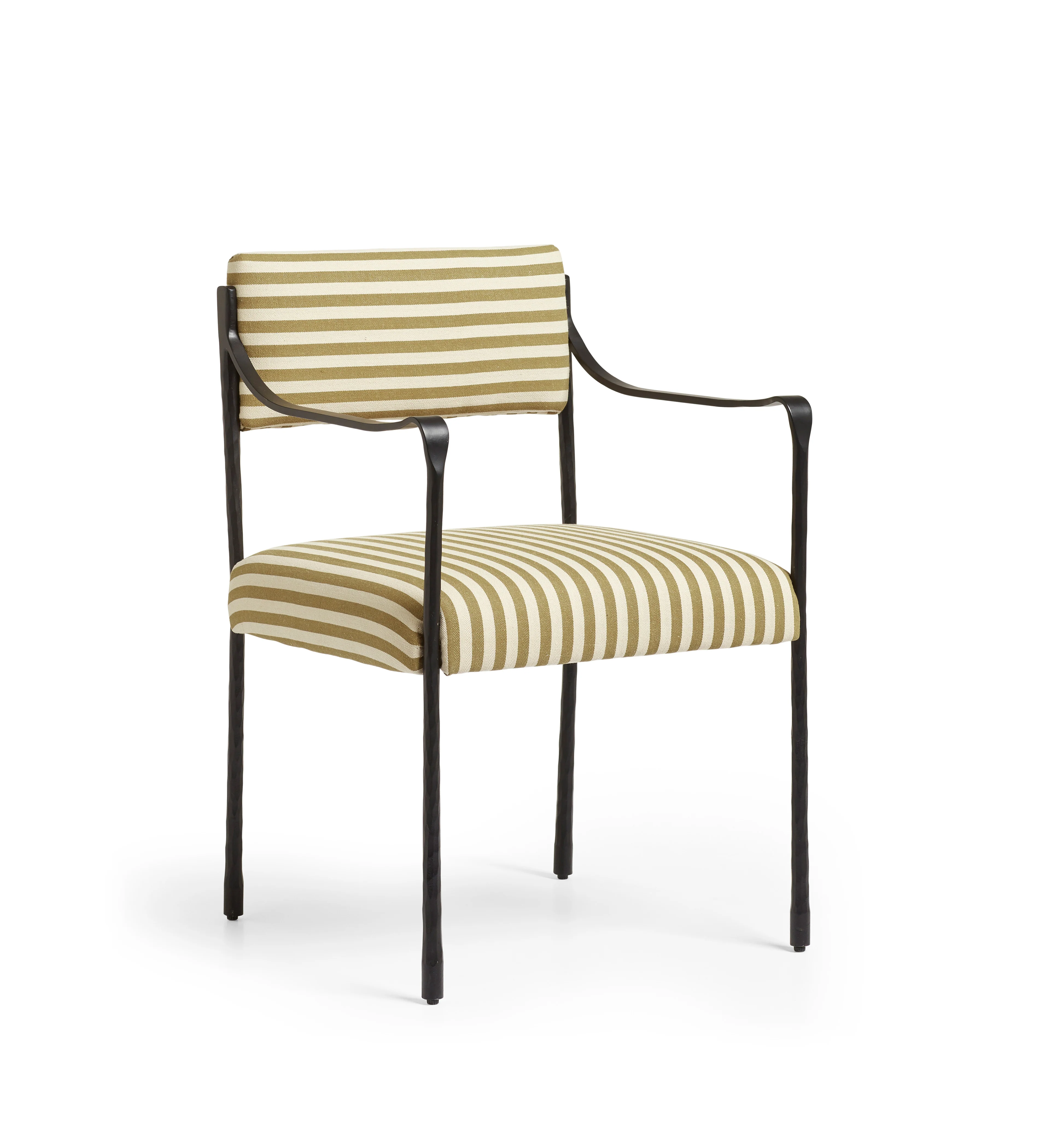 Abellona Upholstered Dining Chair – Olive Stripe