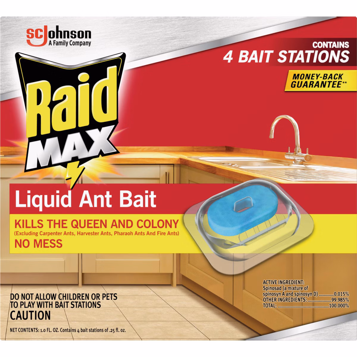 Raid Max 0.25 Oz. Liquid Ant Bait Station (4-Pack)