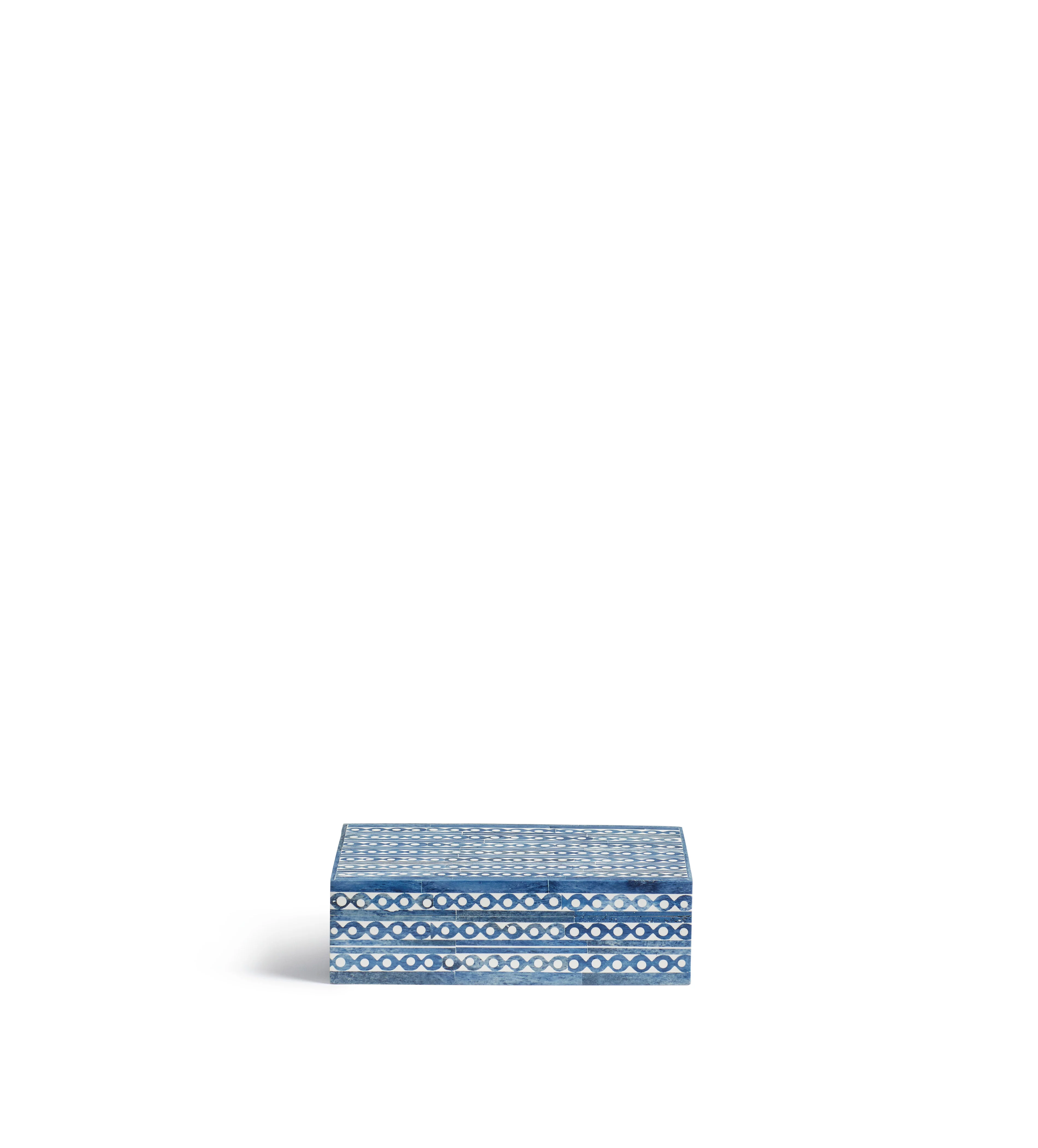 Afina Dots Bone Box – Sapphire