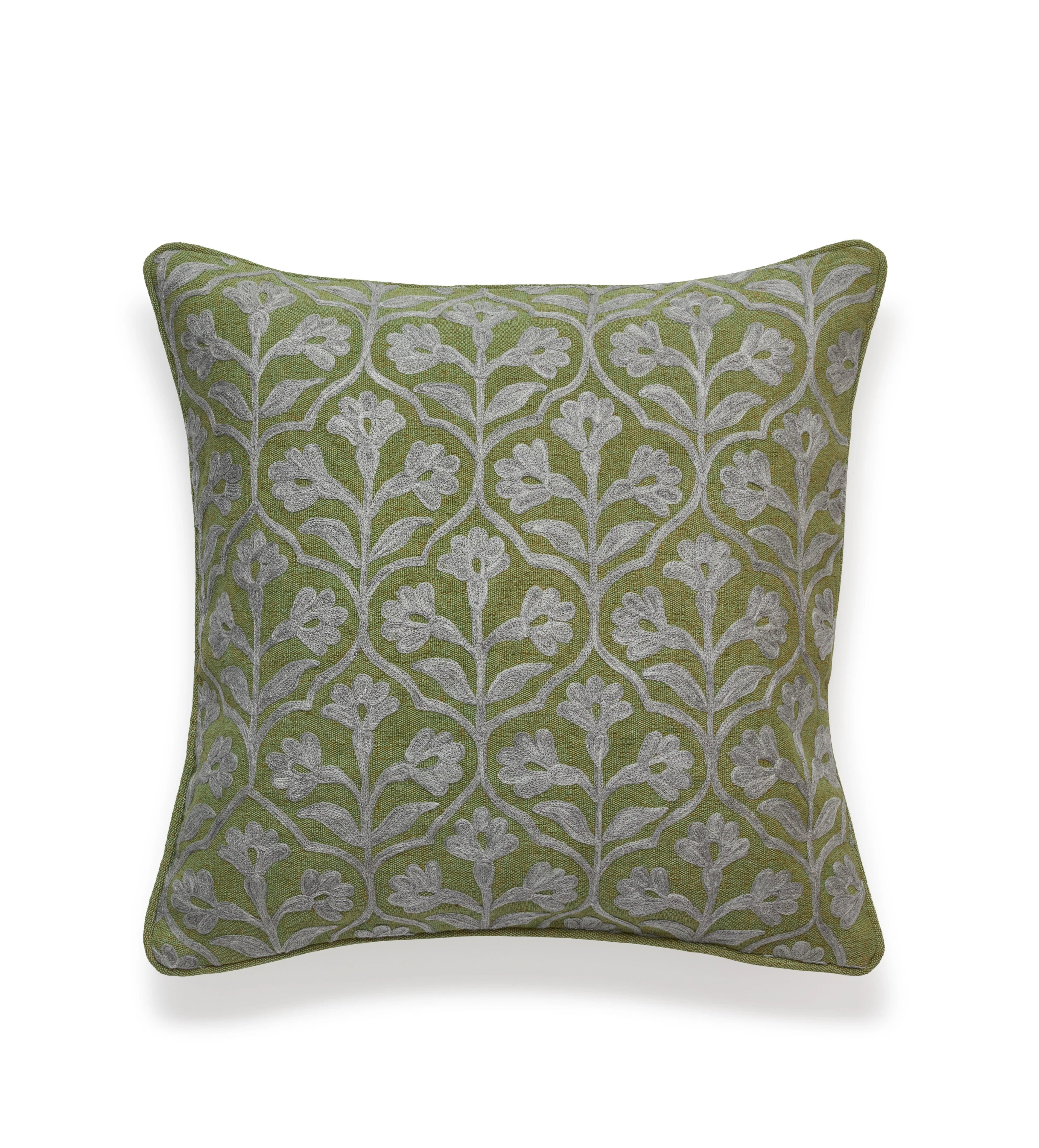 Allamanda Cushion Cover – Grey/Green