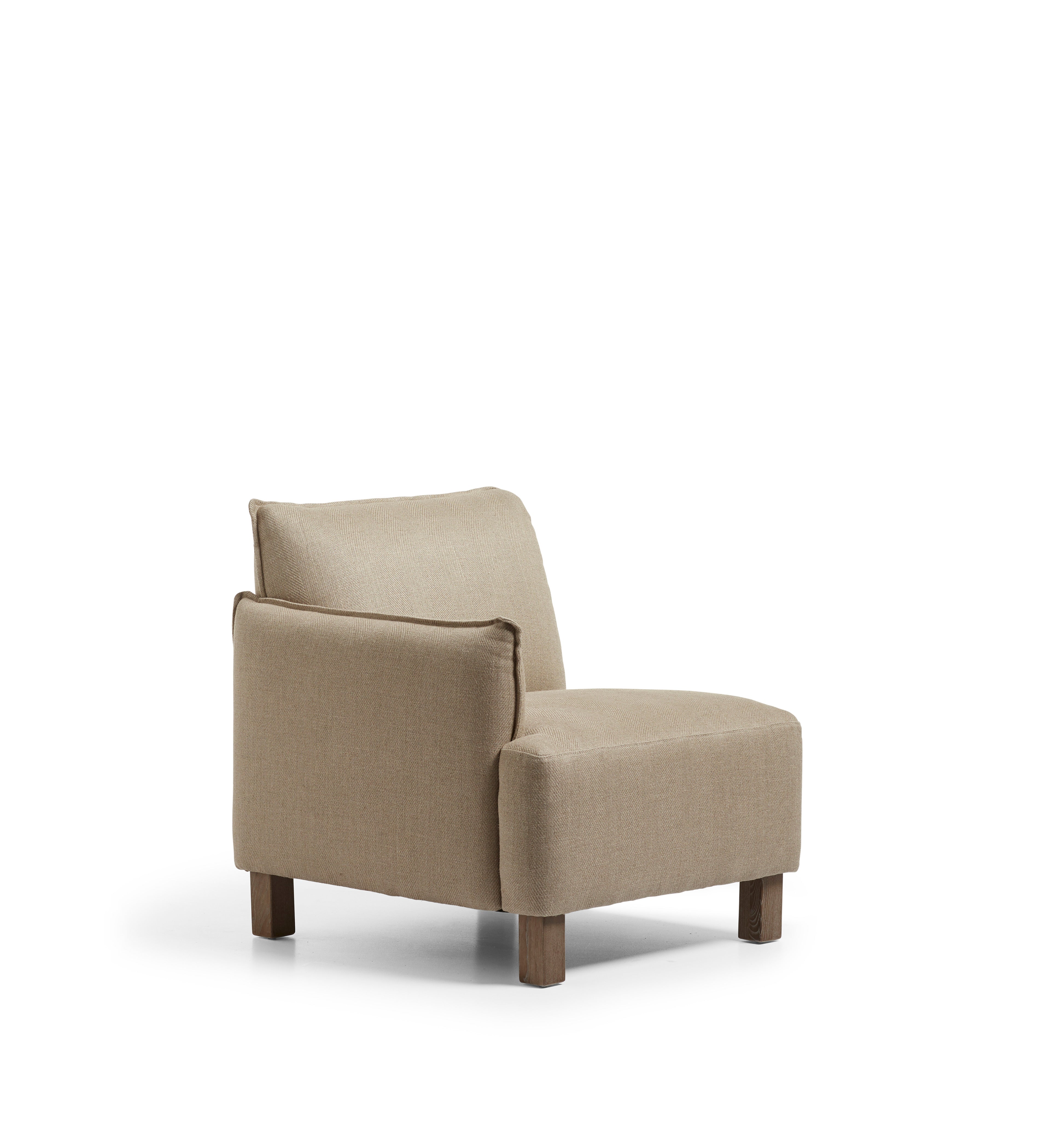 Alora Modular Sofa – Left-Hand Facing Unit –  Wild Oats Wide Herringbone