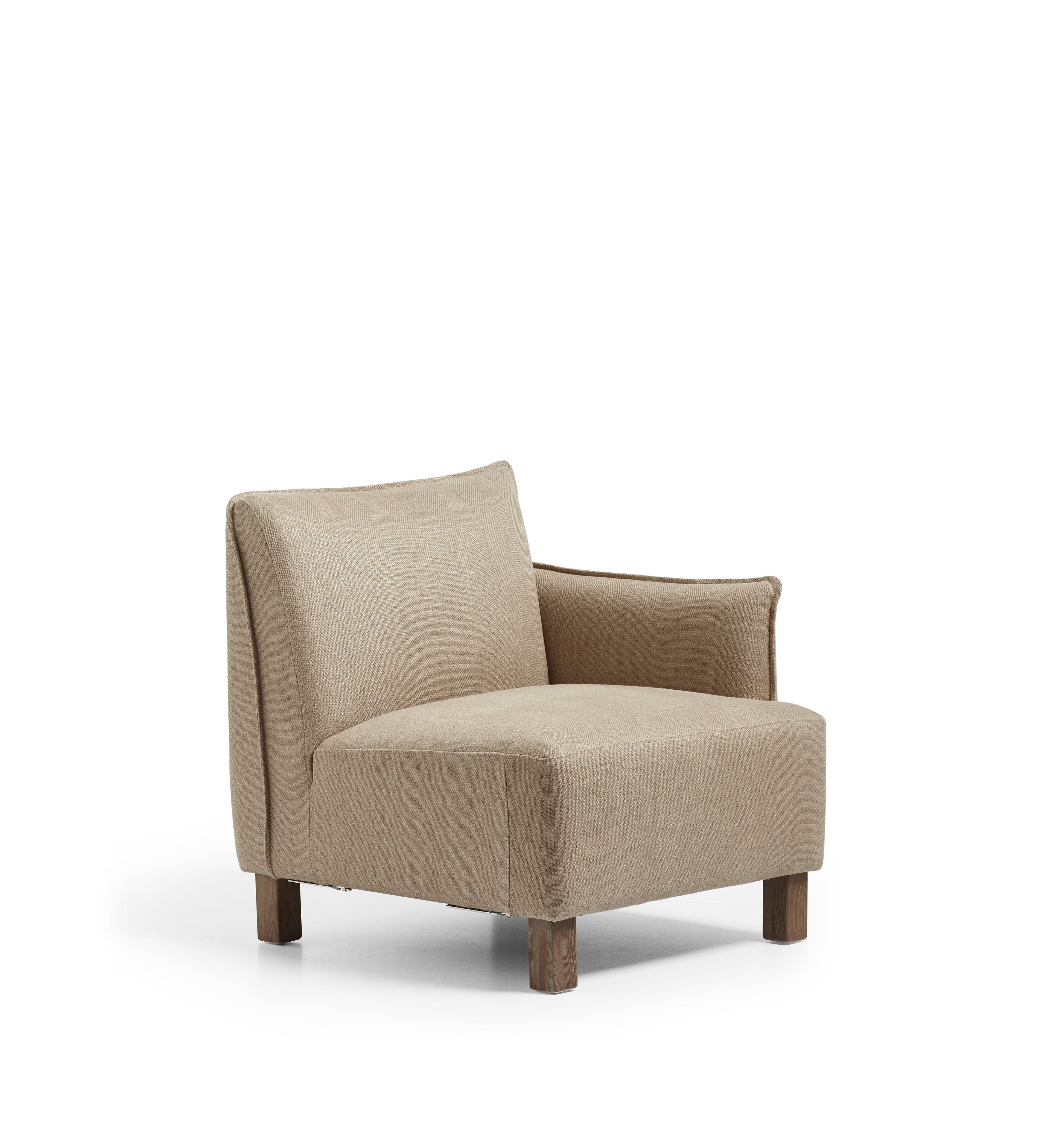 Alora Modular Sofa – Right-Hand Facing Unit – Wild Oats Wide Herringbone
