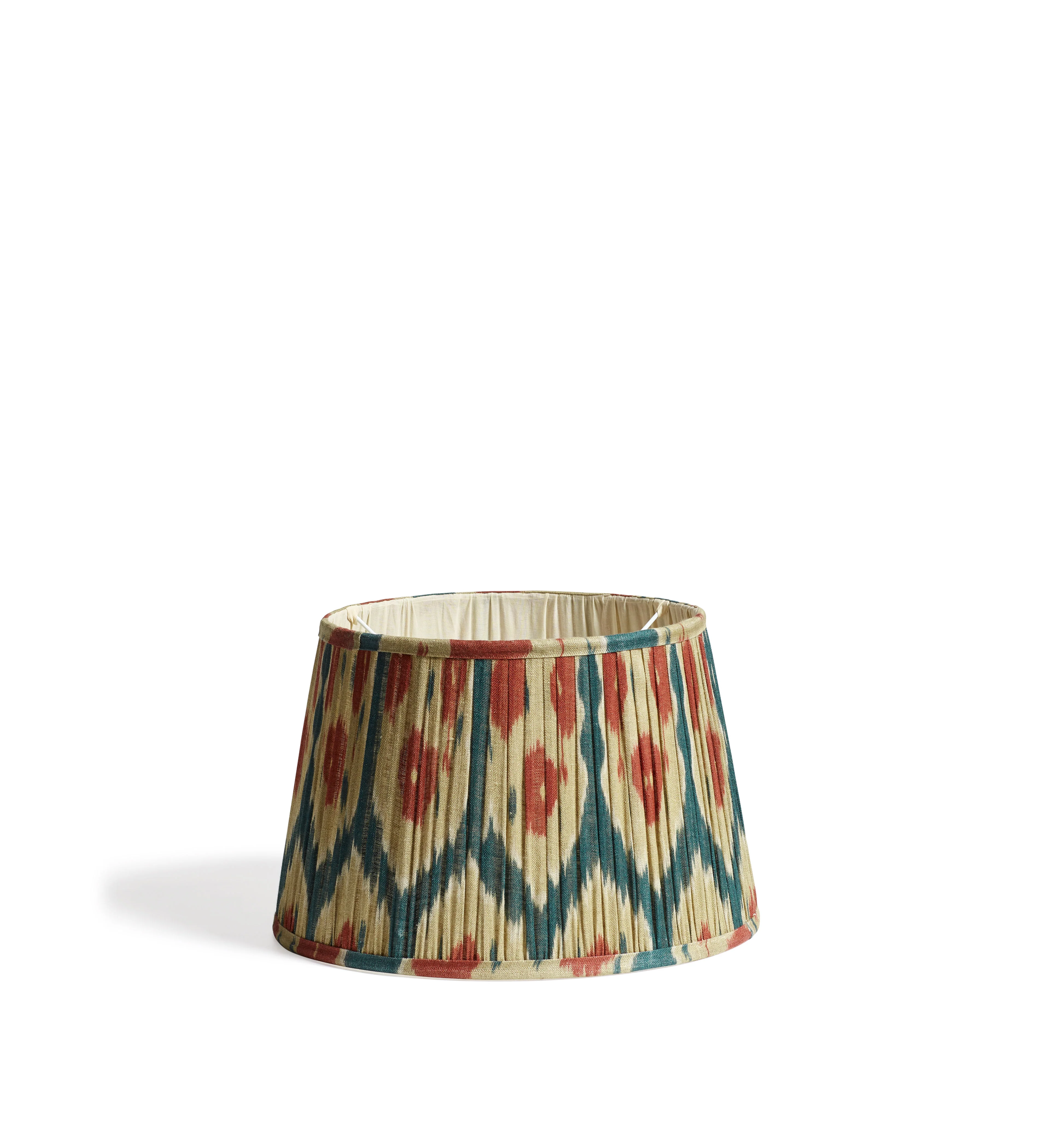 Amisha Pleated Linen Lampshade 35cm – Slate Blue/Gold