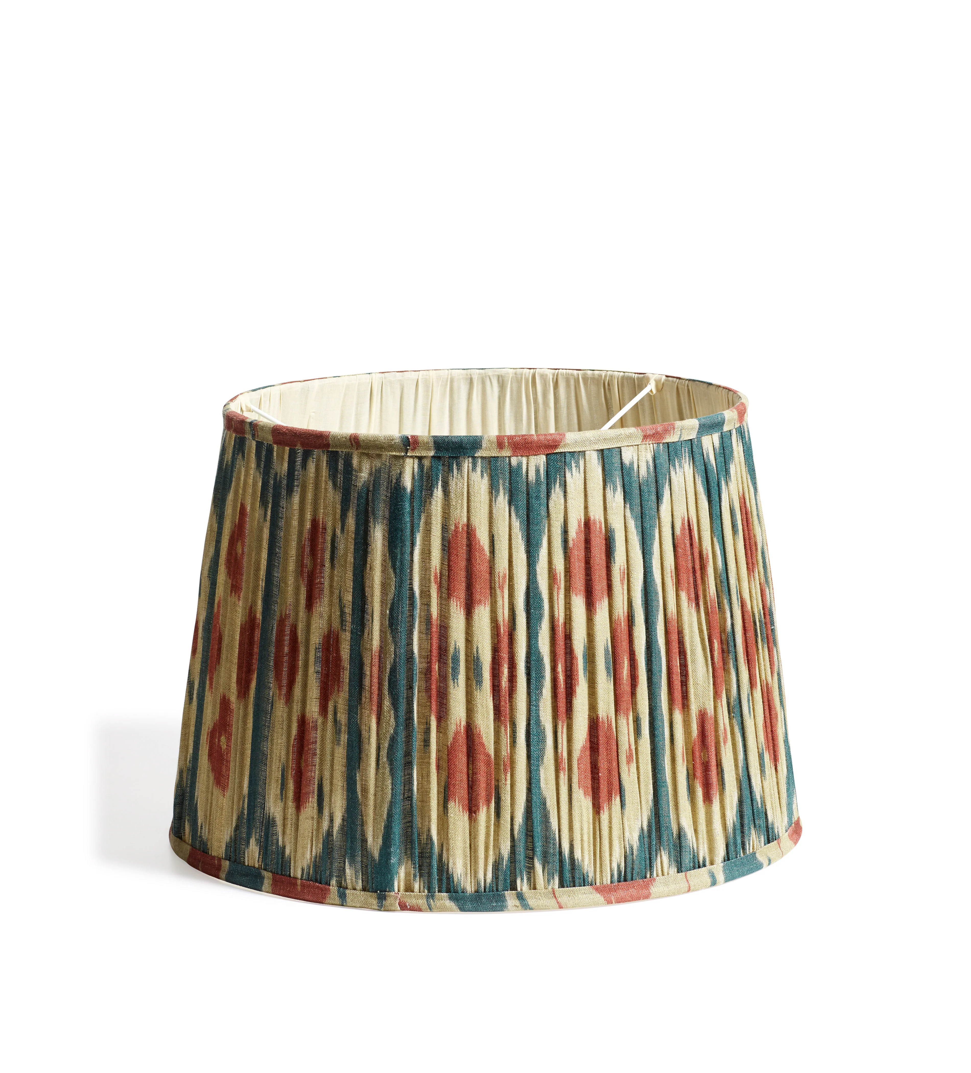 Amisha Pleated Linen Lampshade 45cm – Slate Blue/Gold
