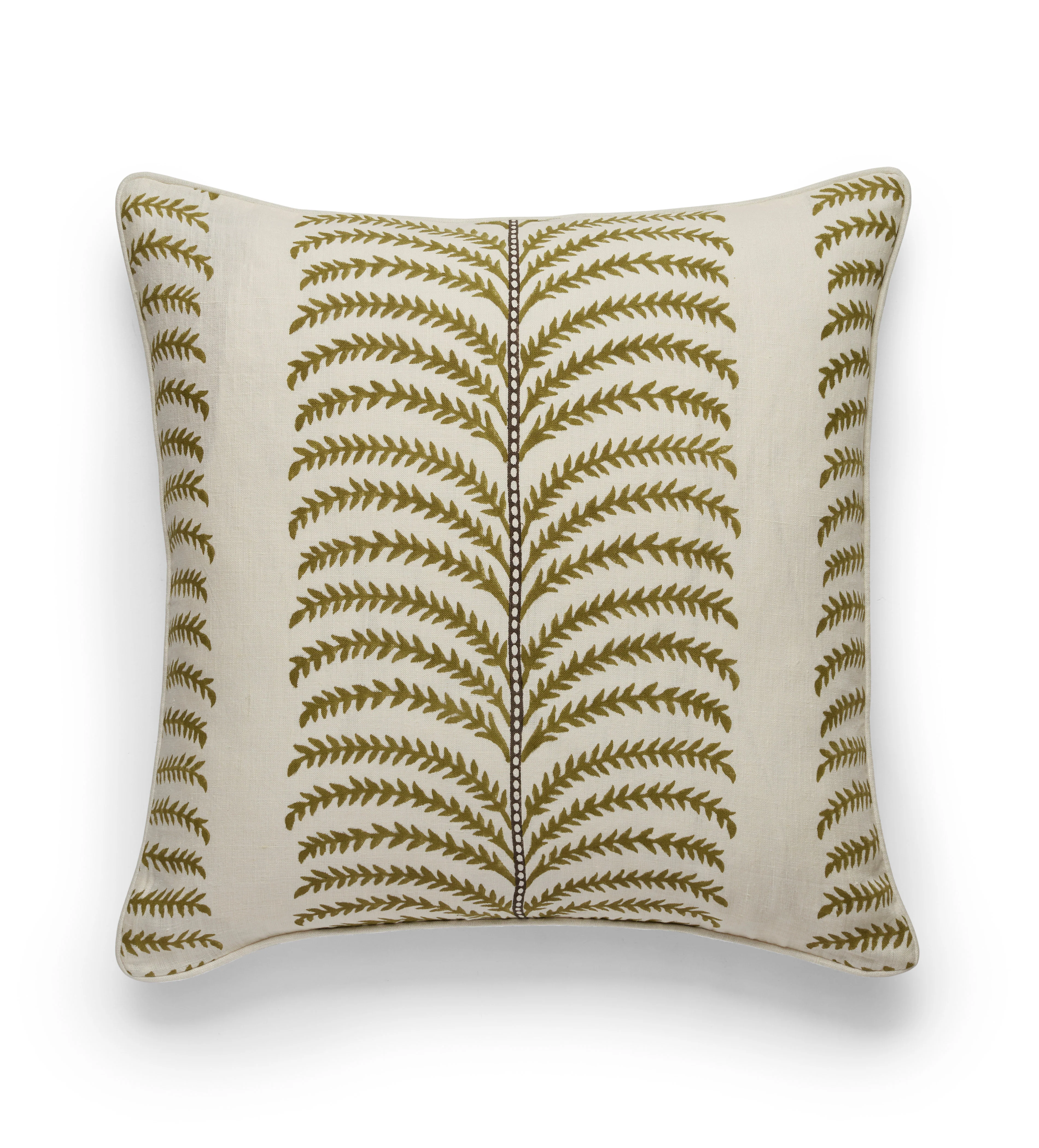 Areca Cushion Cover – Dirty Lime