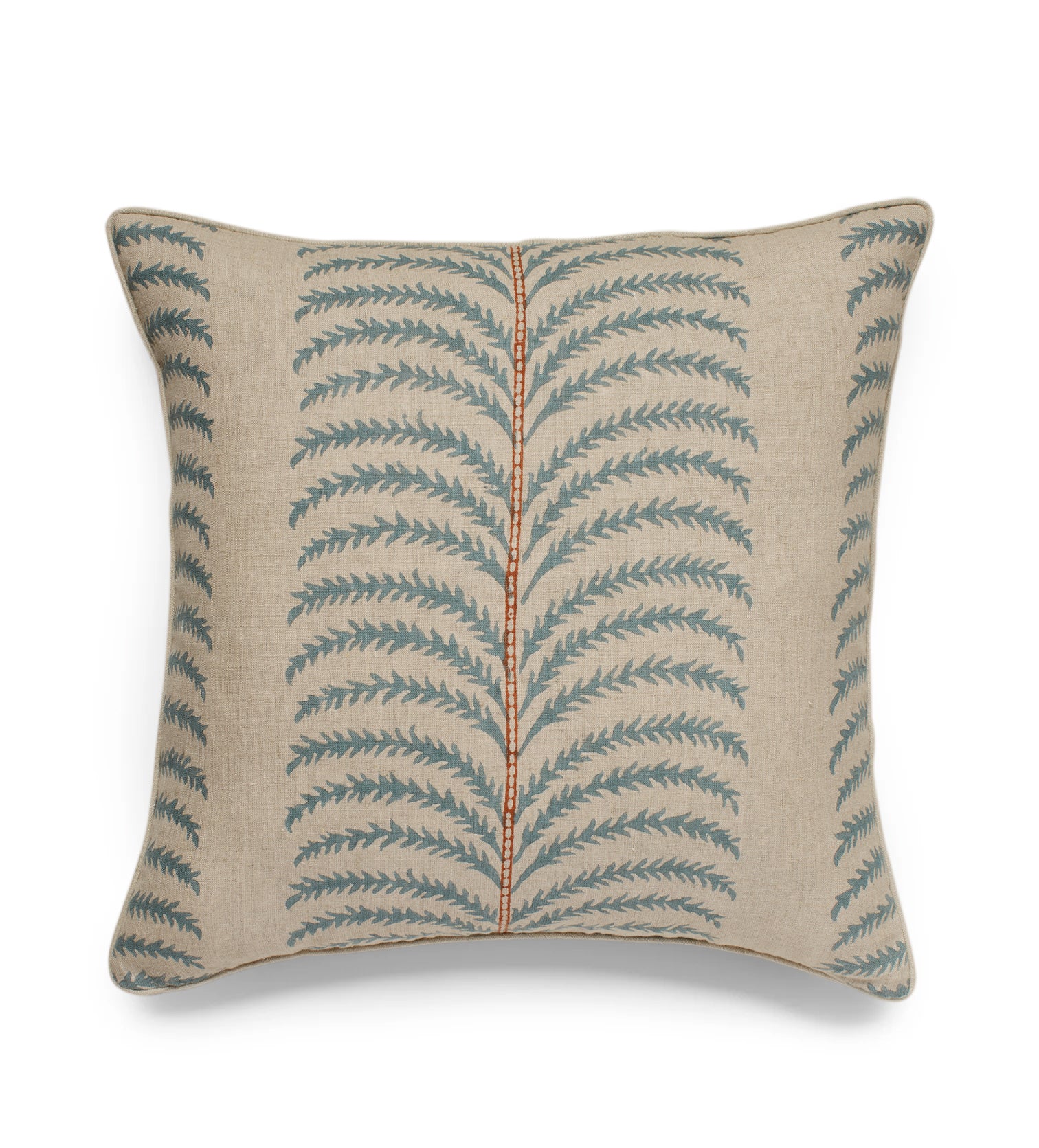 Areca Cushion Cover – Seafoam/Dirty Orange