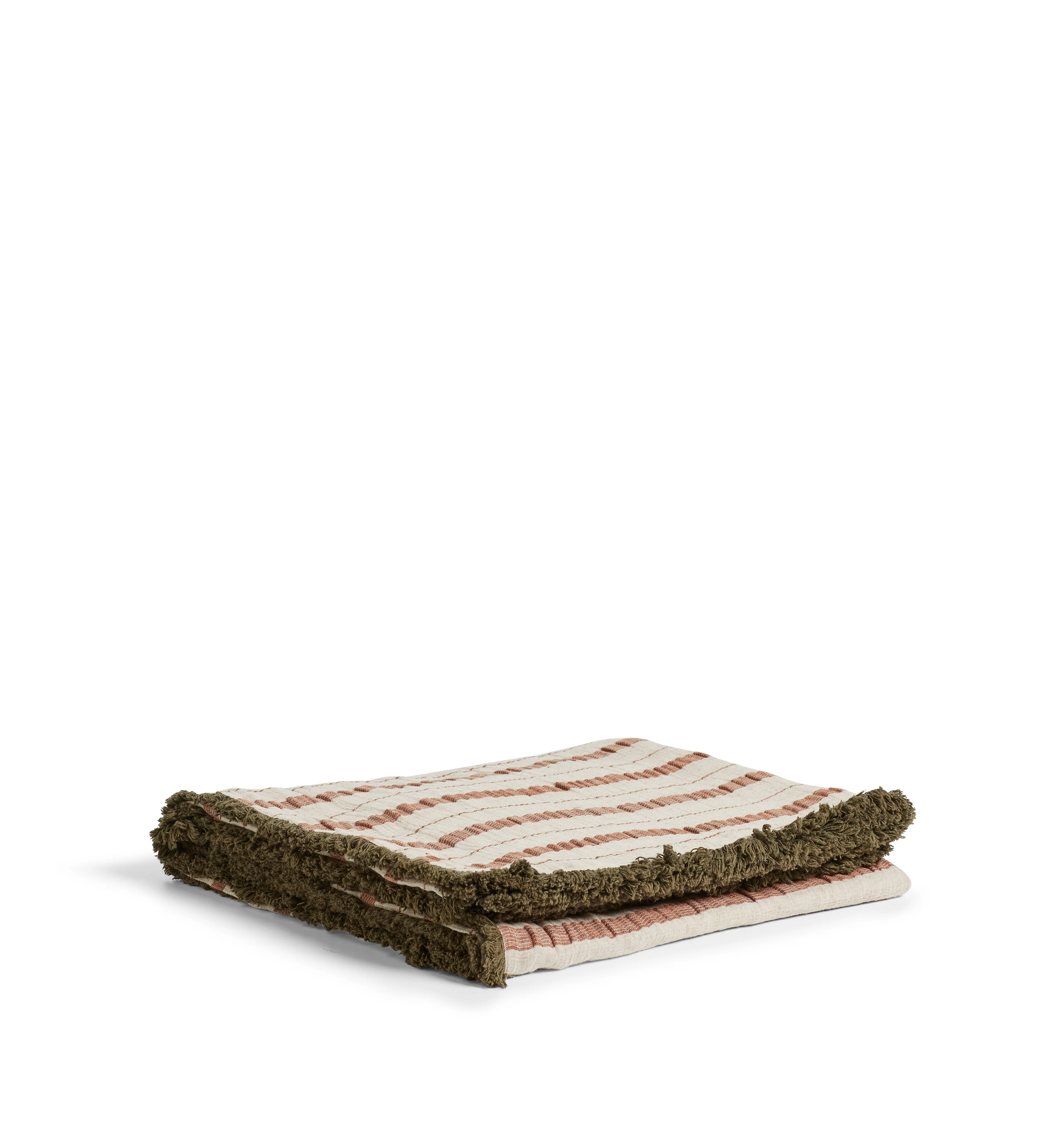 Avonlea Stripe Throw with Fringing – Green