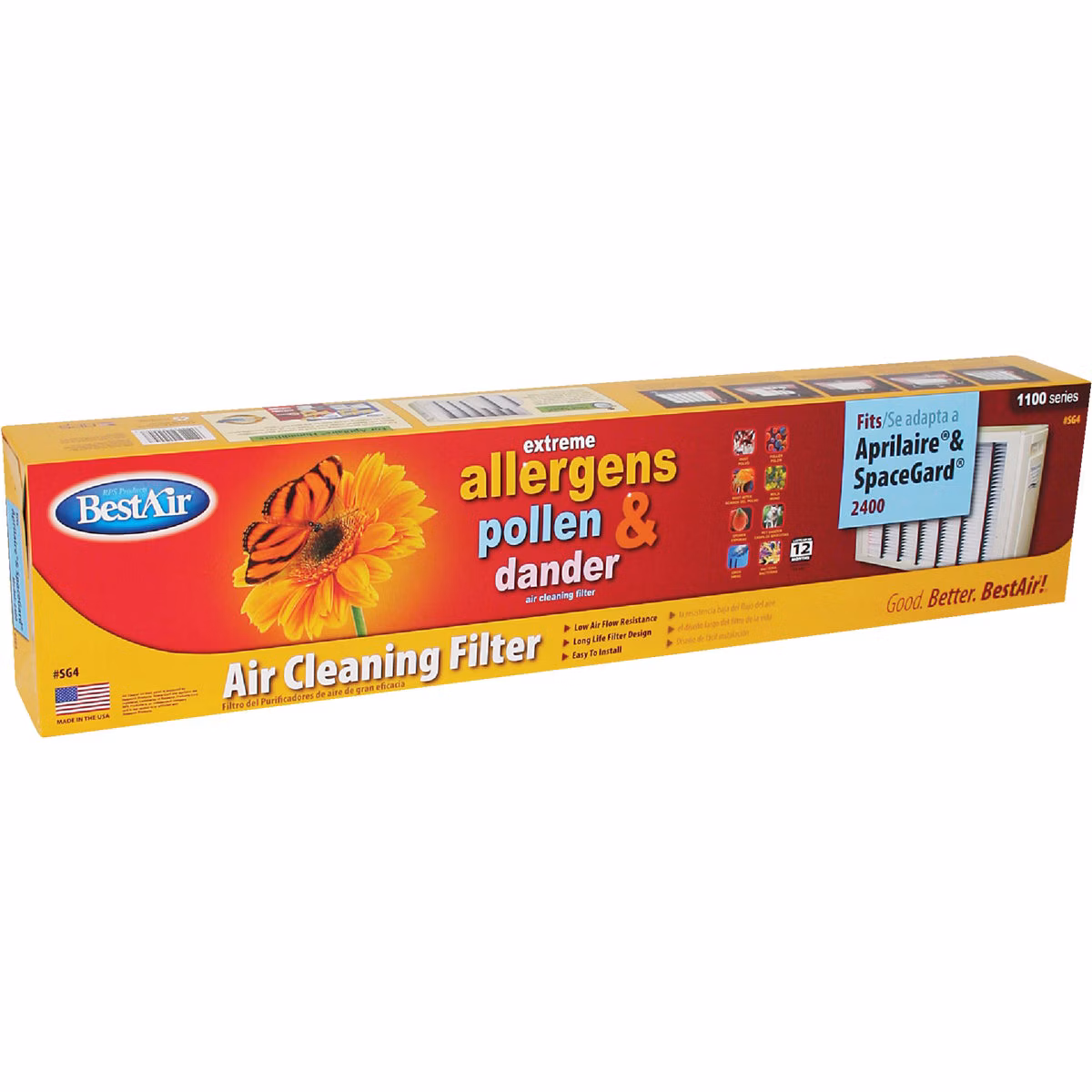 BestAir 16 In. x 27 In. x 6 In. Aprilaire & Space-Gard MERV 11 Furnace Filter
