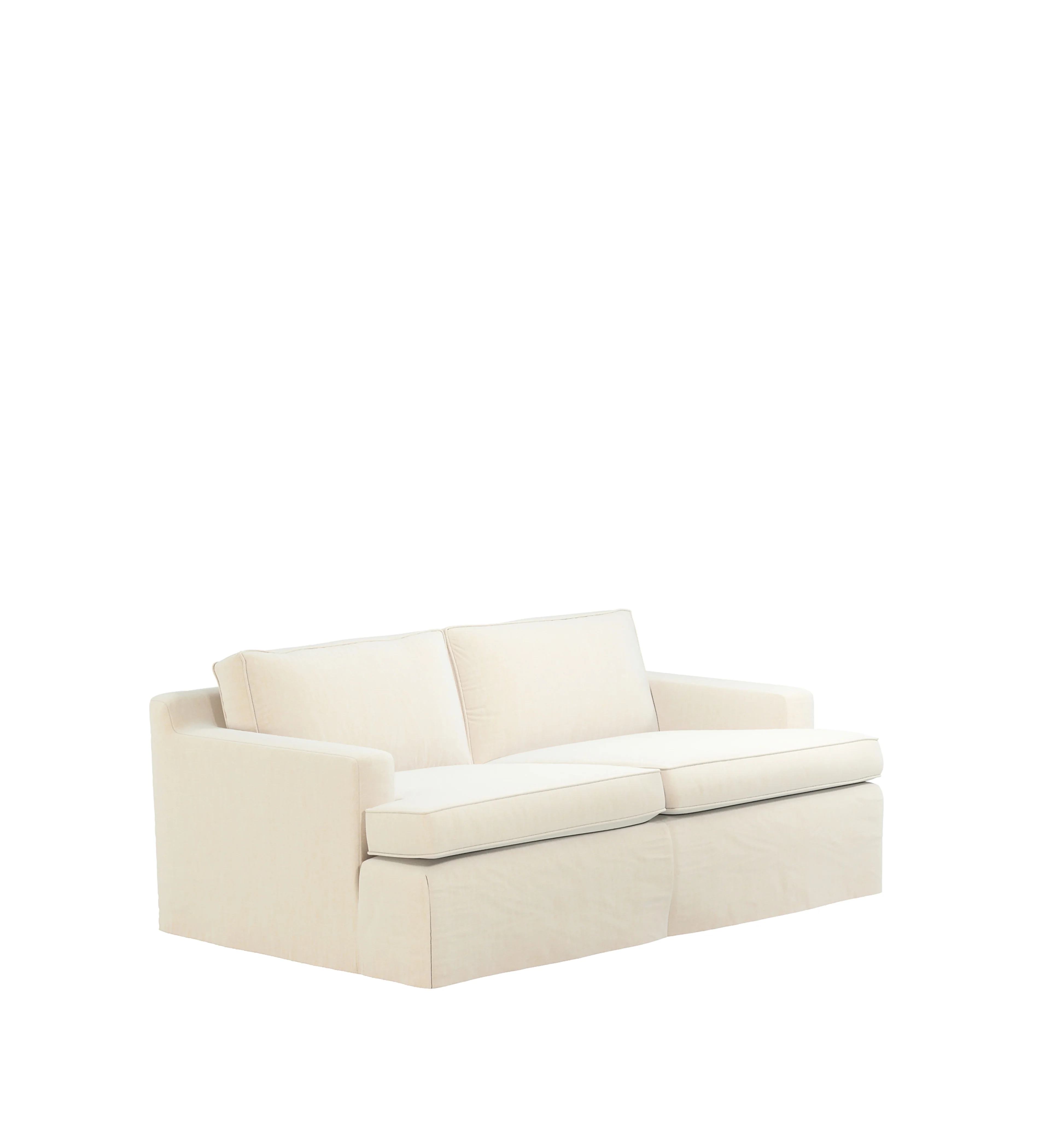 COVER ONLY – Beale Clever Linen Loose Cover for 2-Seater Sofa – Dove