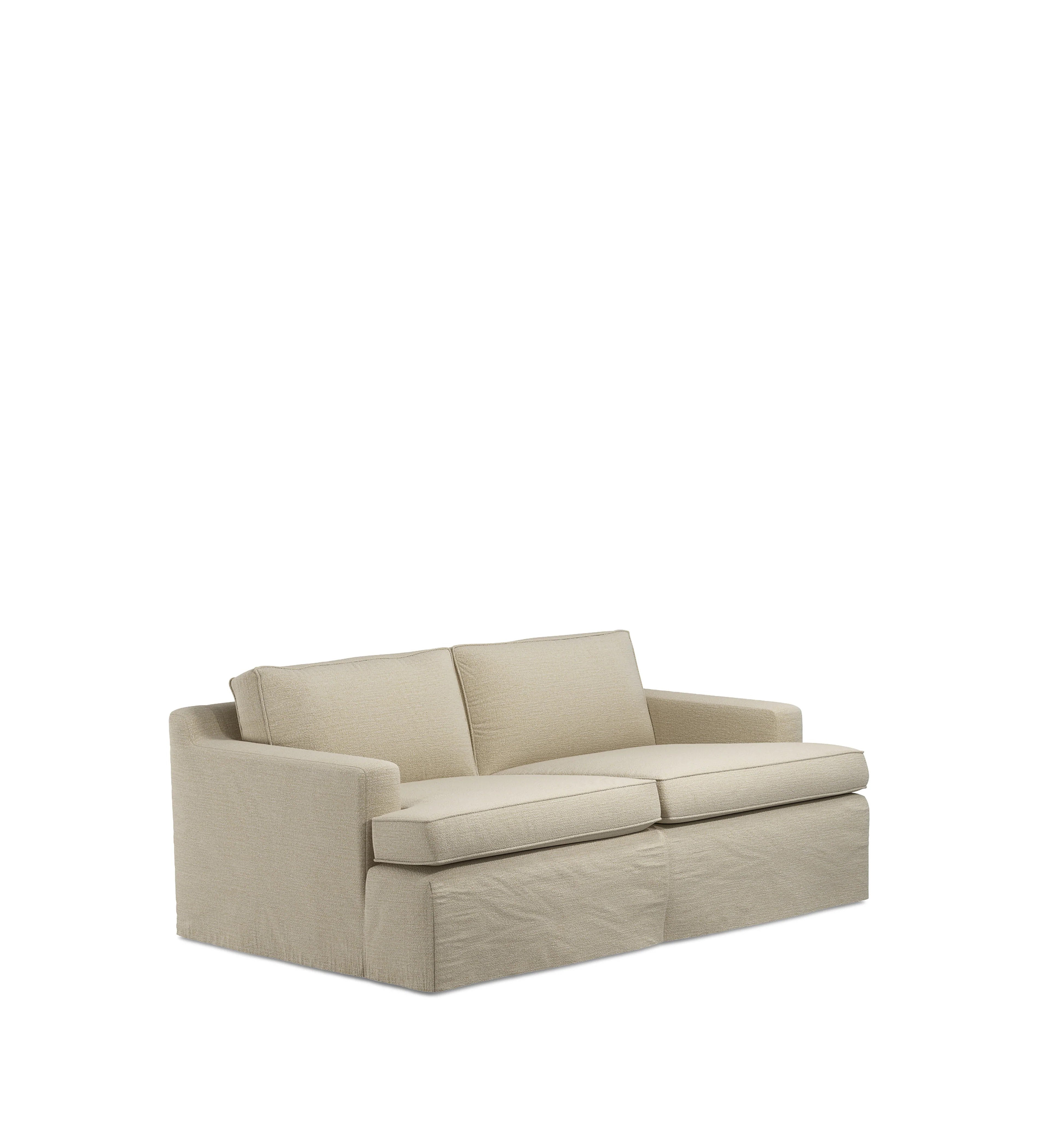 COVER ONLY – Beale Clever Linen Loose Cover for 2-Seater Sofa – Dyed Oyster