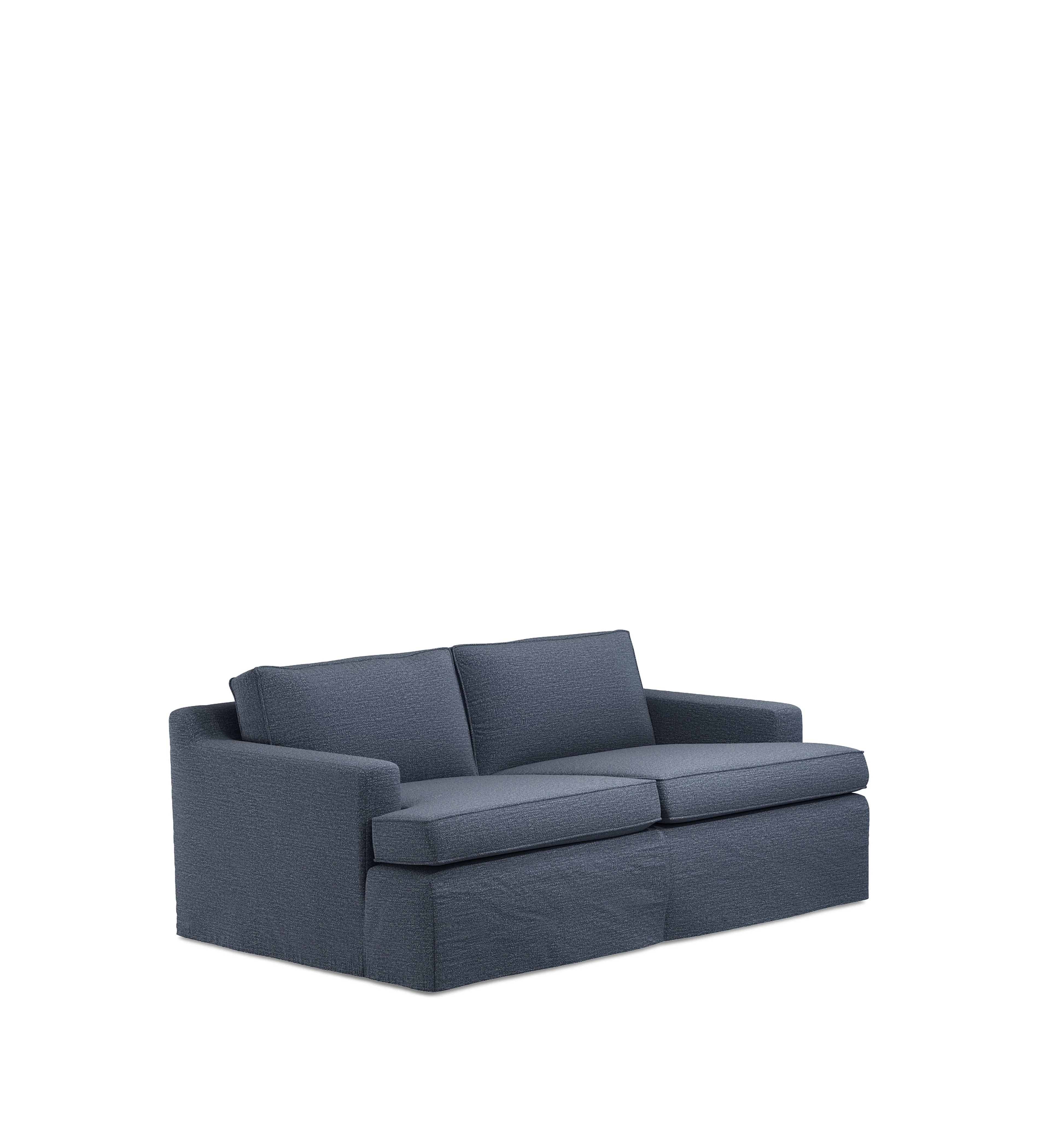 COVER ONLY – Beale Clever Linen Loose Cover for 2-Seater Sofa – Petrol