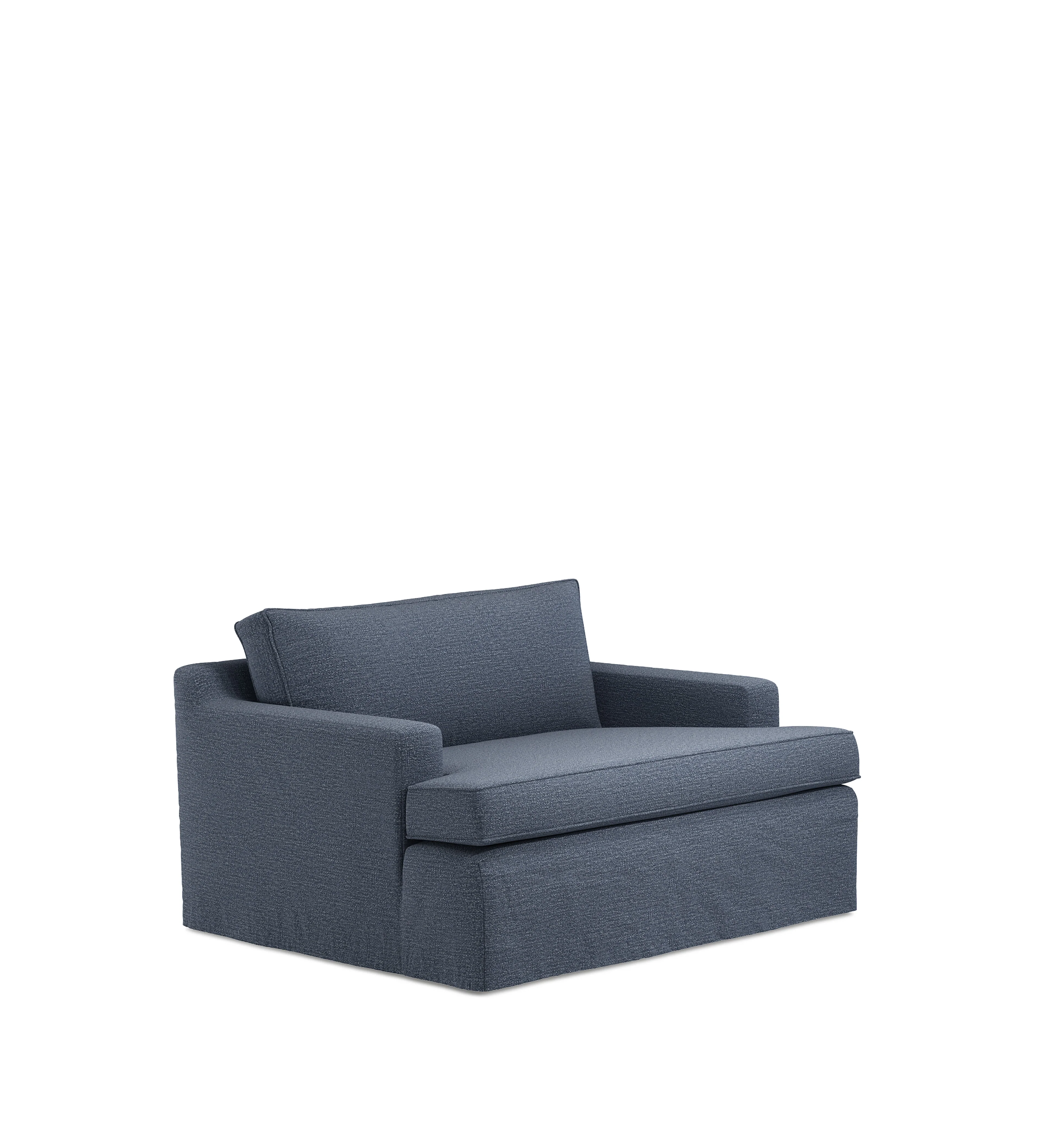 COVER ONLY – Beale Clever Linen Loose Cover for Loveseat – Petrol