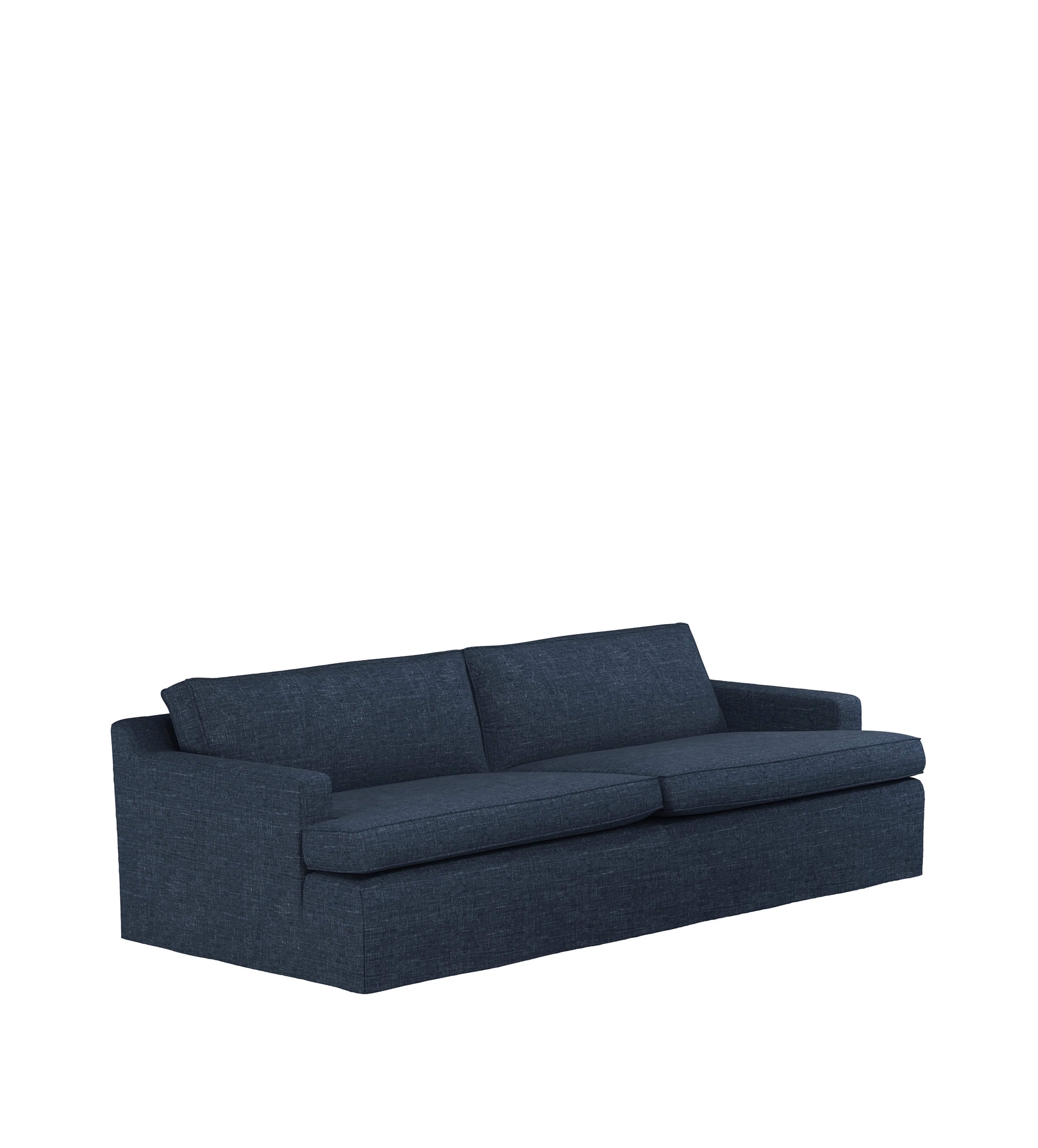 COVER ONLY – Beale Laundered Linen Loose Cover for 3-Seater Sofa – Midnight Blue