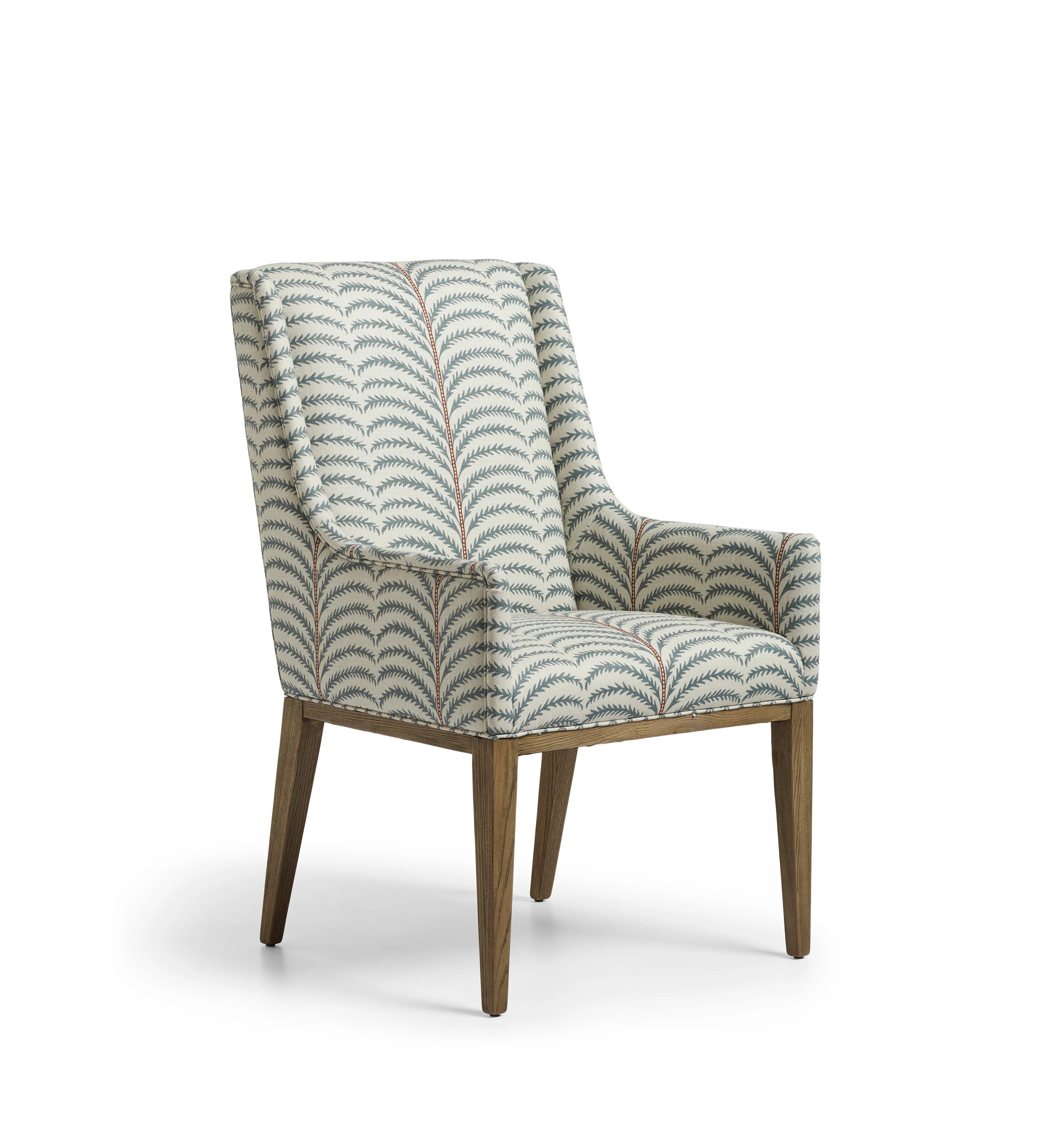 Beau Areca Upholstered Dining Chair – Seafoam