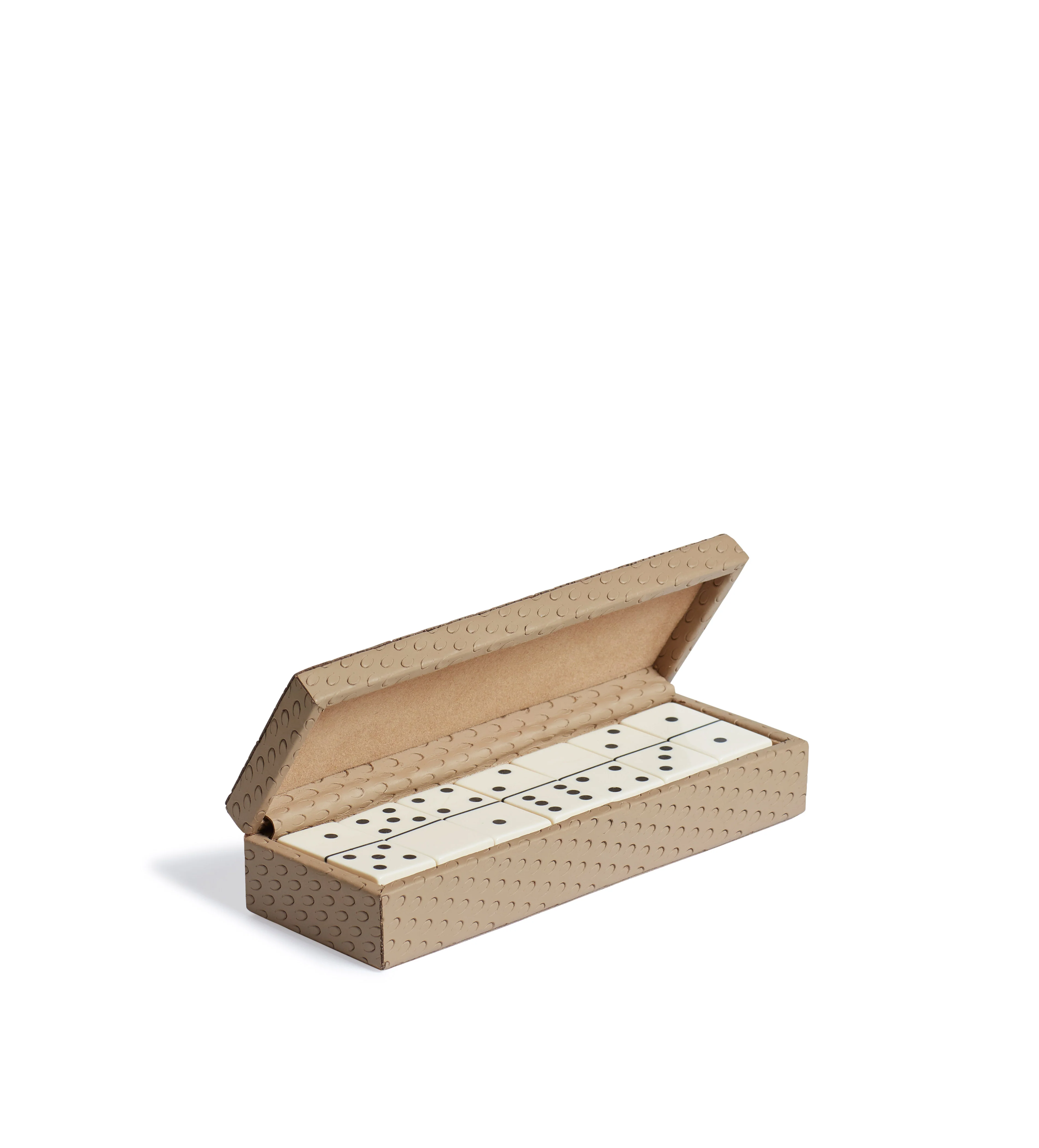 Bennet Leather Dominoes Set – Taupe