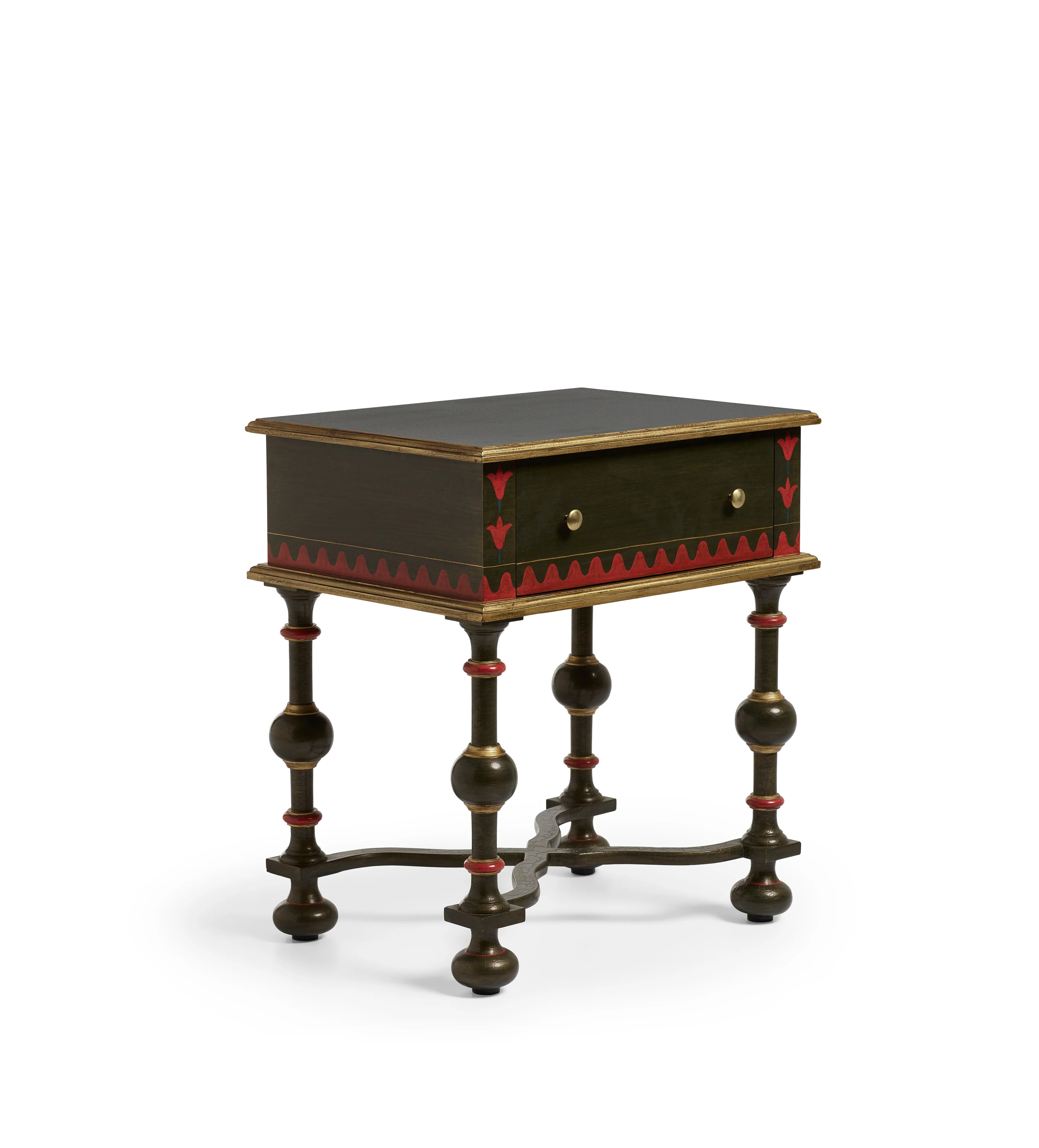 Birbal Side Table – Forest Green
