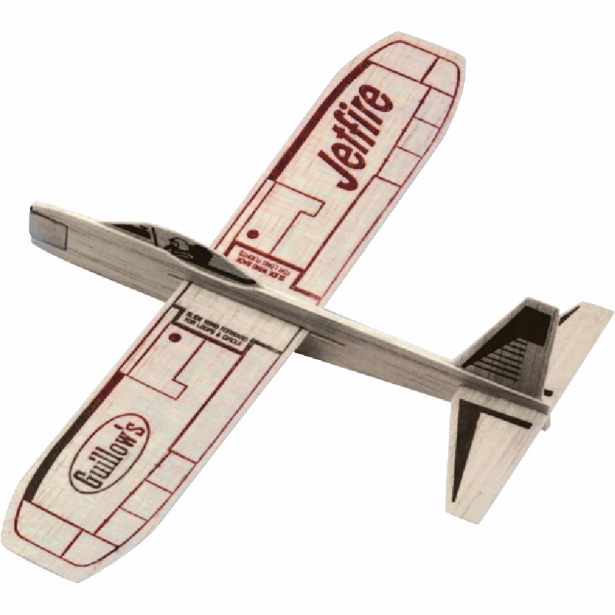 Paul K Guillow JetFire 12 In. Balsa Wood Glider Plane