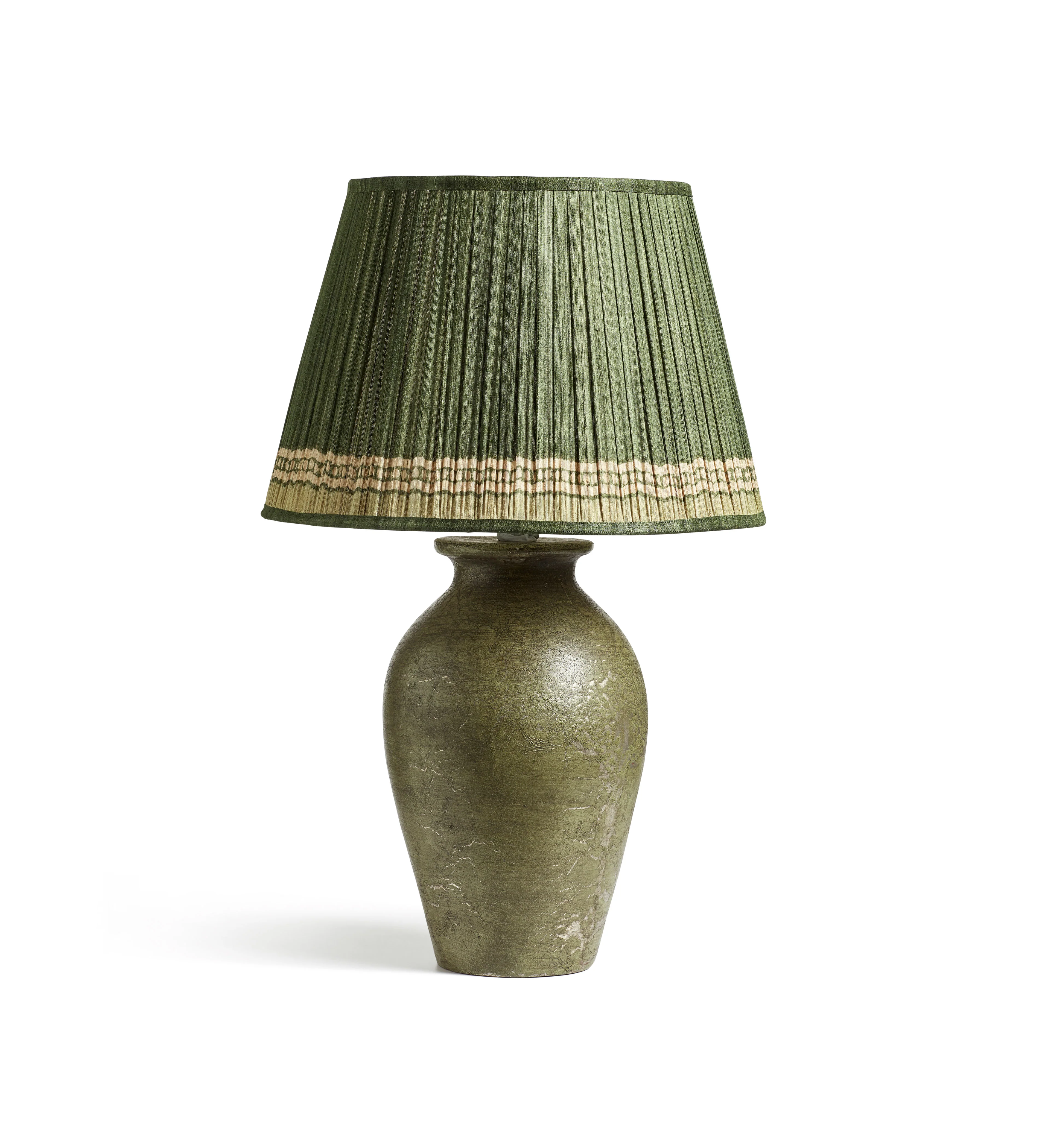 Callista Table Lamp Base – Distressed Green