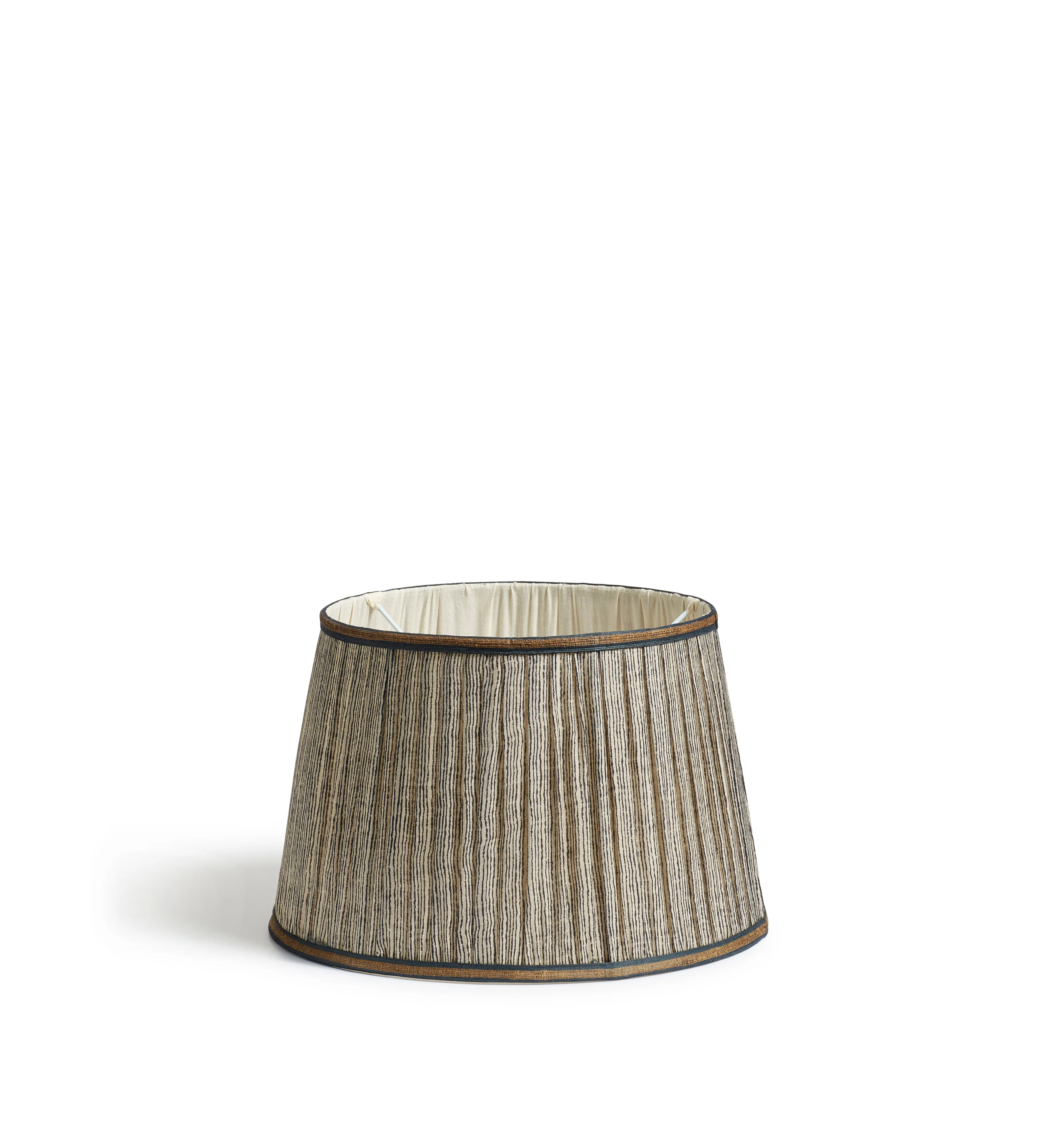 Callot Pleated Silk Lampshade 35cm – Black/Gold