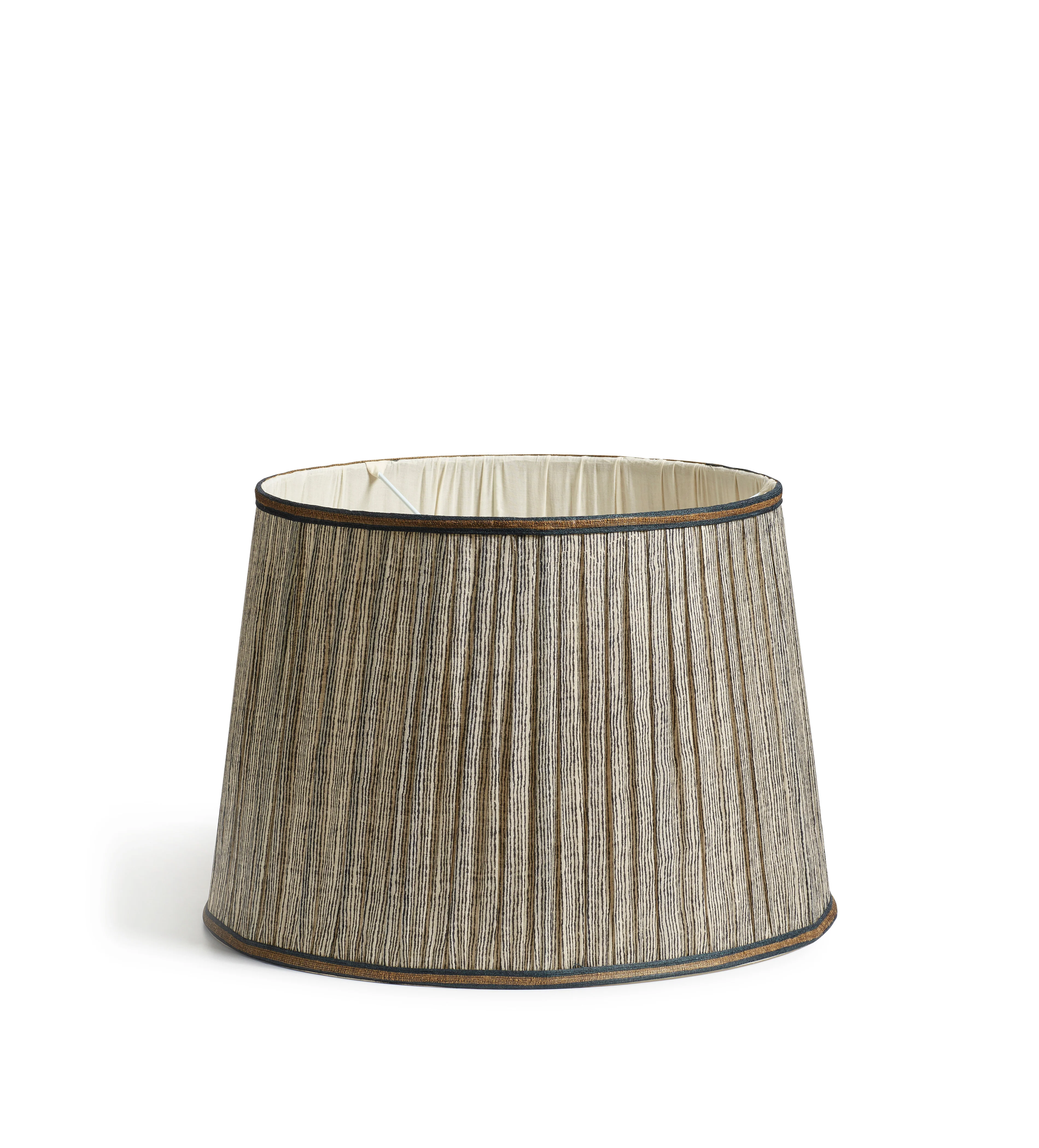 Callot Pleated Silk Lampshade 45cm – Black/Gold