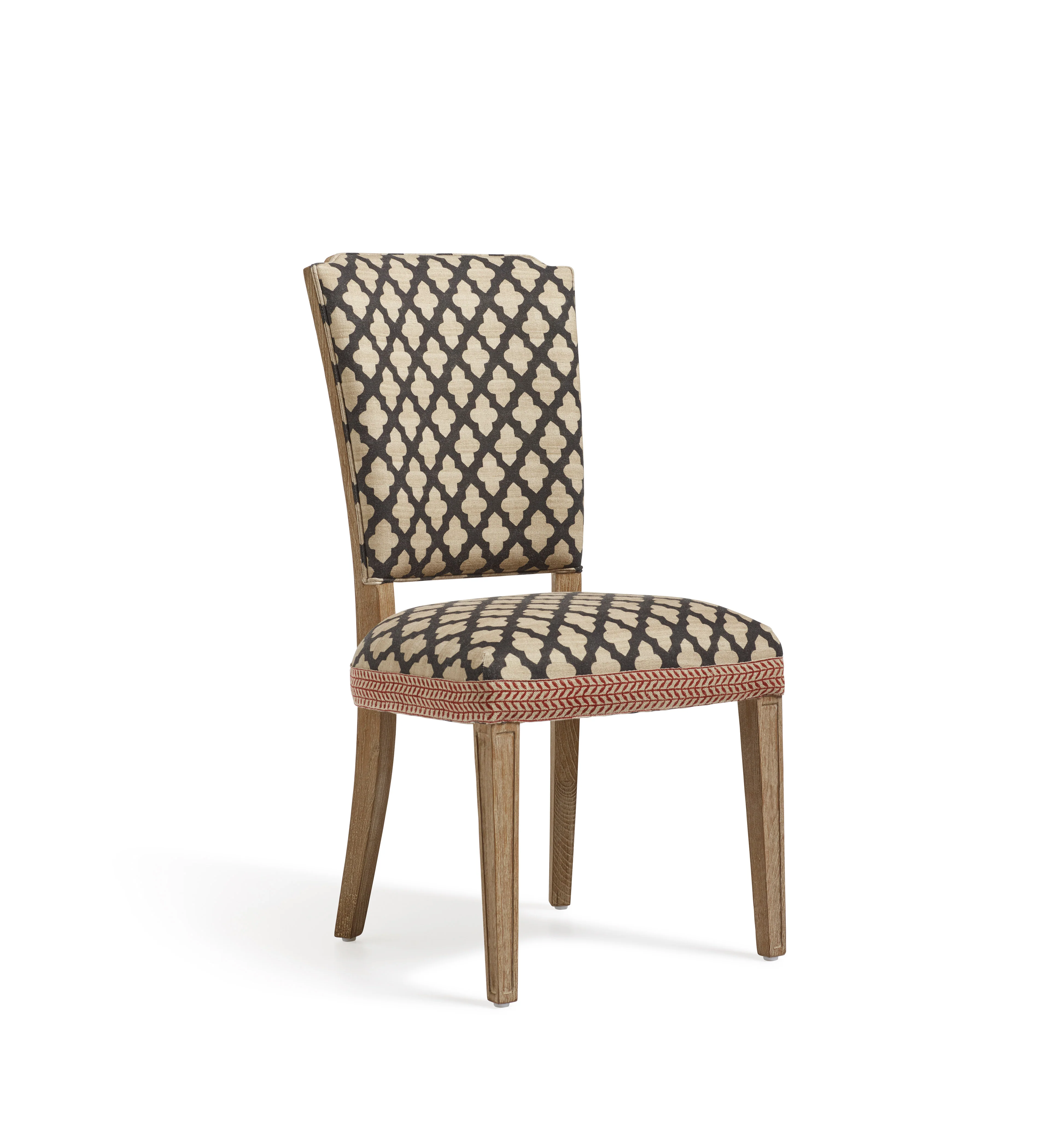 Camaret Serigraph Linen Dining Chair – Black/Natural