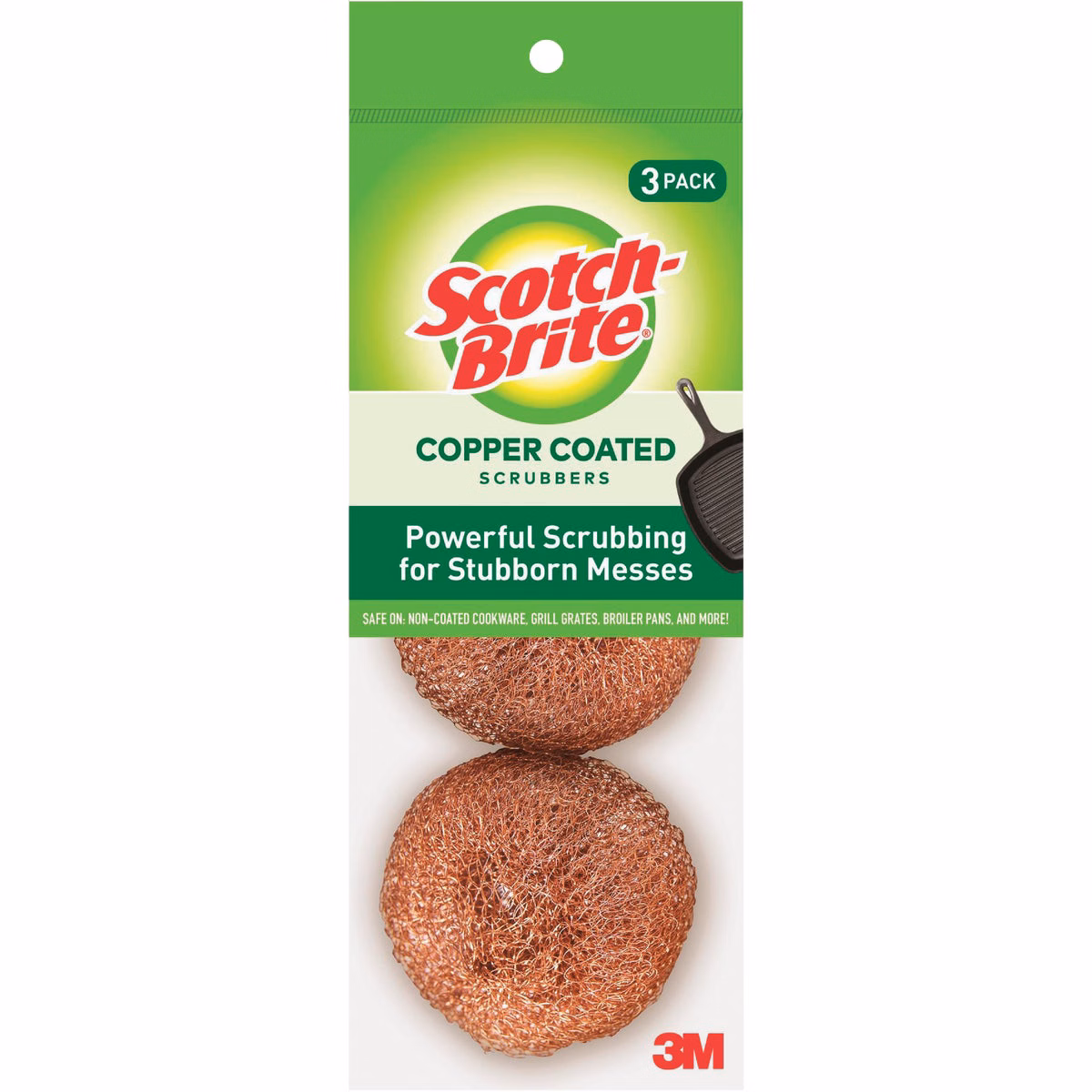 Scotch-Brite Copper Coated Scouring Pad, (3-Pack)