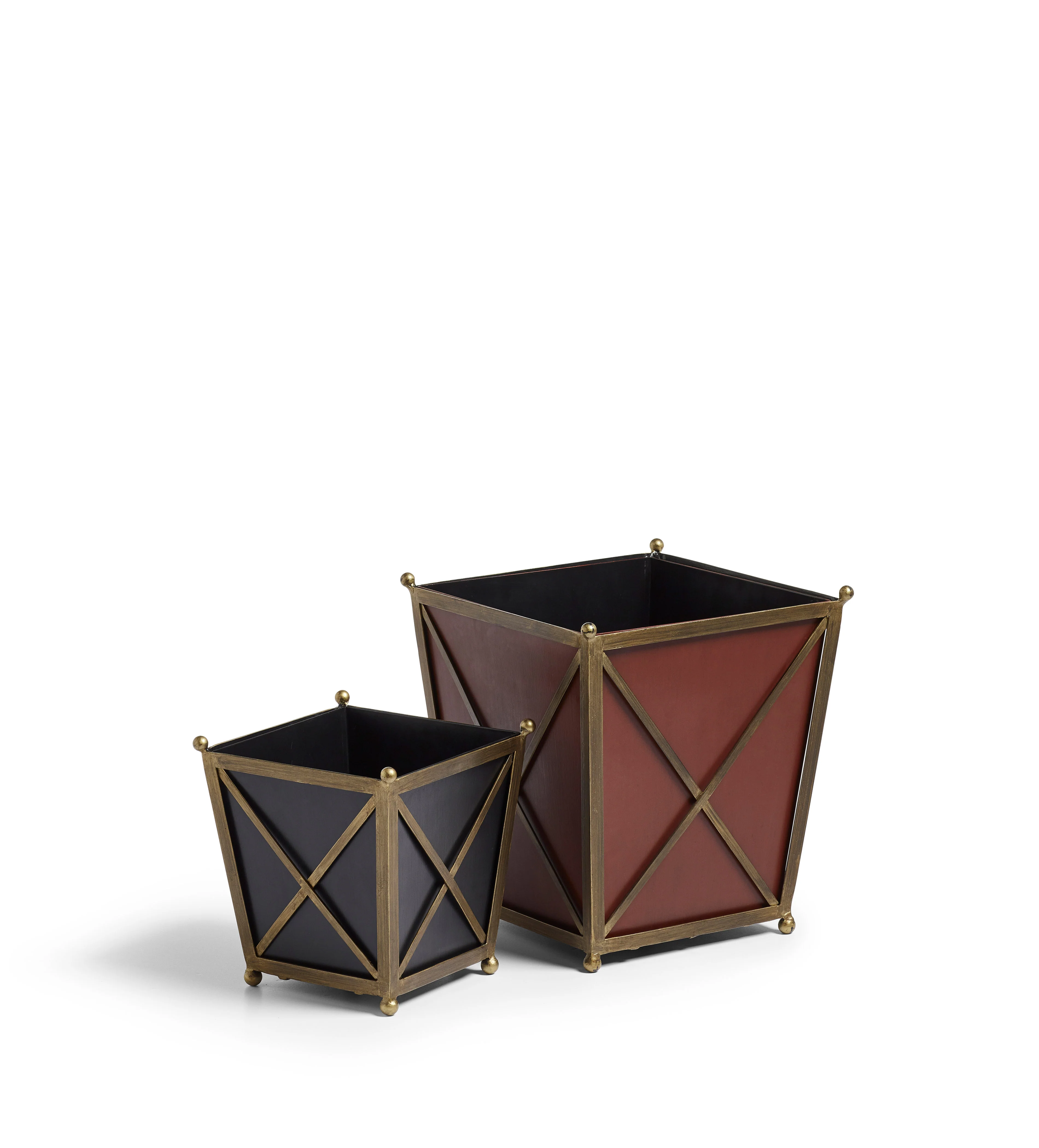 Cista Metal Planters Pair – Multi