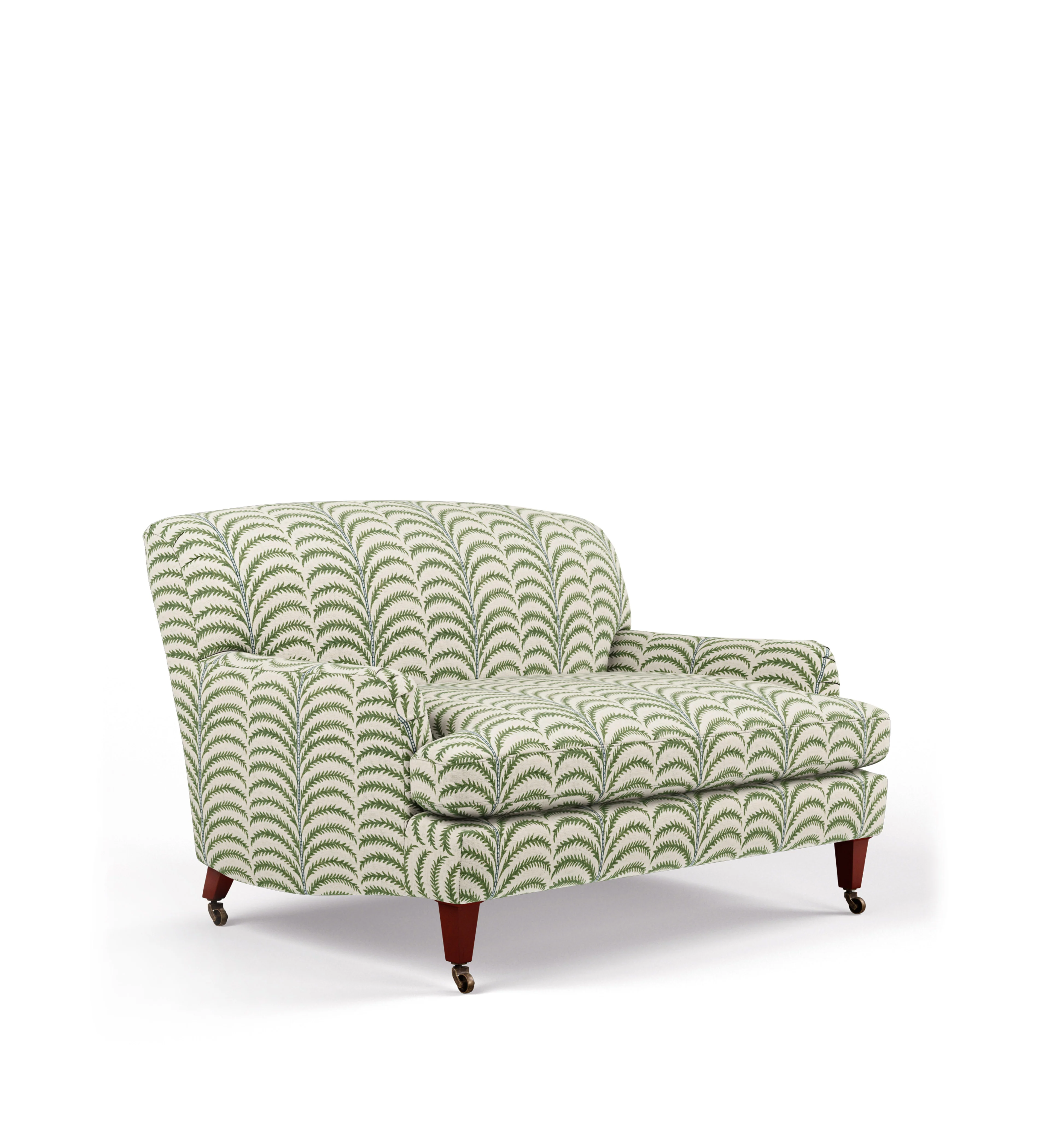 Coleridge Areca Linen 2-Seater Sofa – Spruce/White