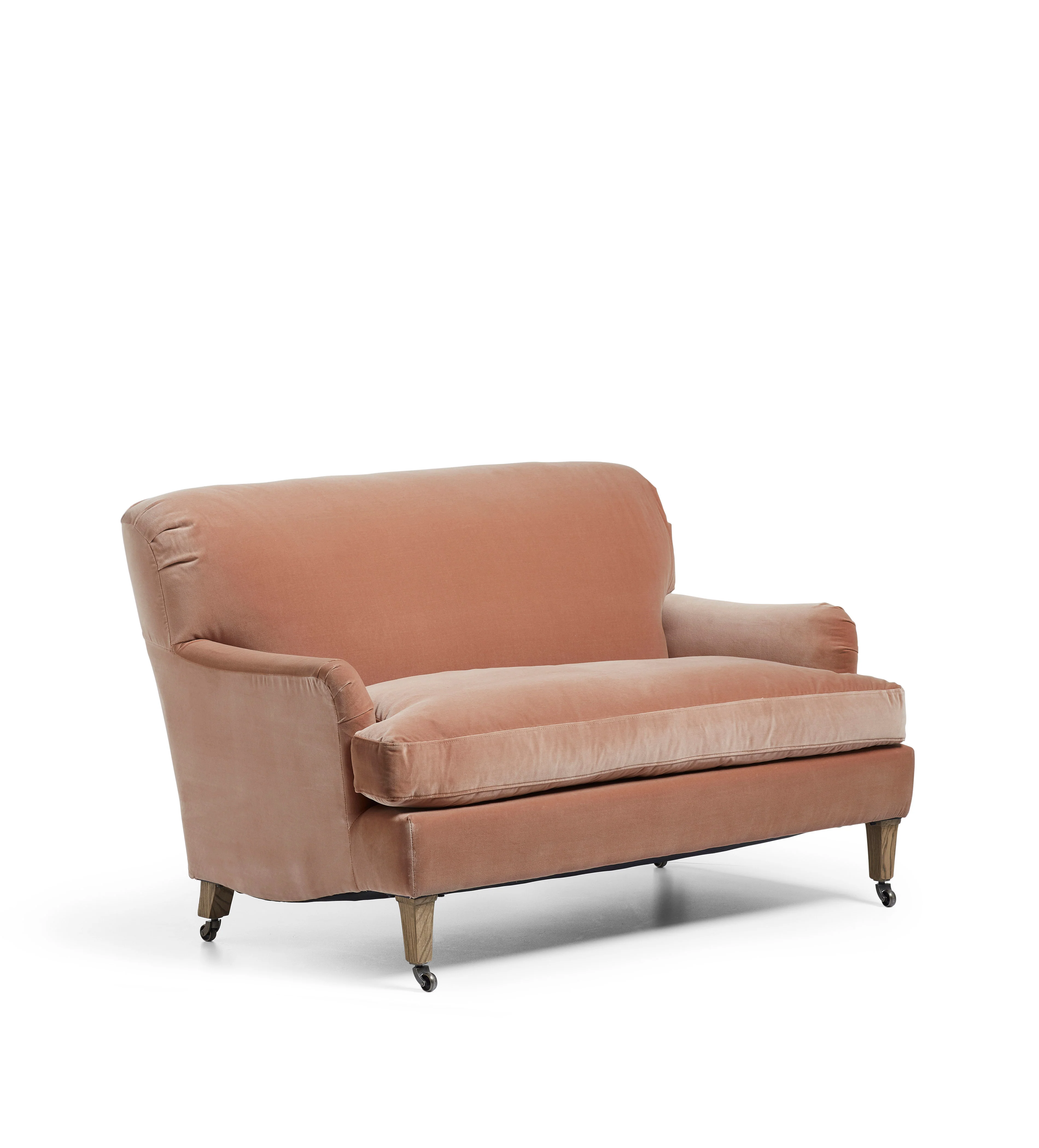 Coleridge Velvet 2-Seater Sofa – Apricot