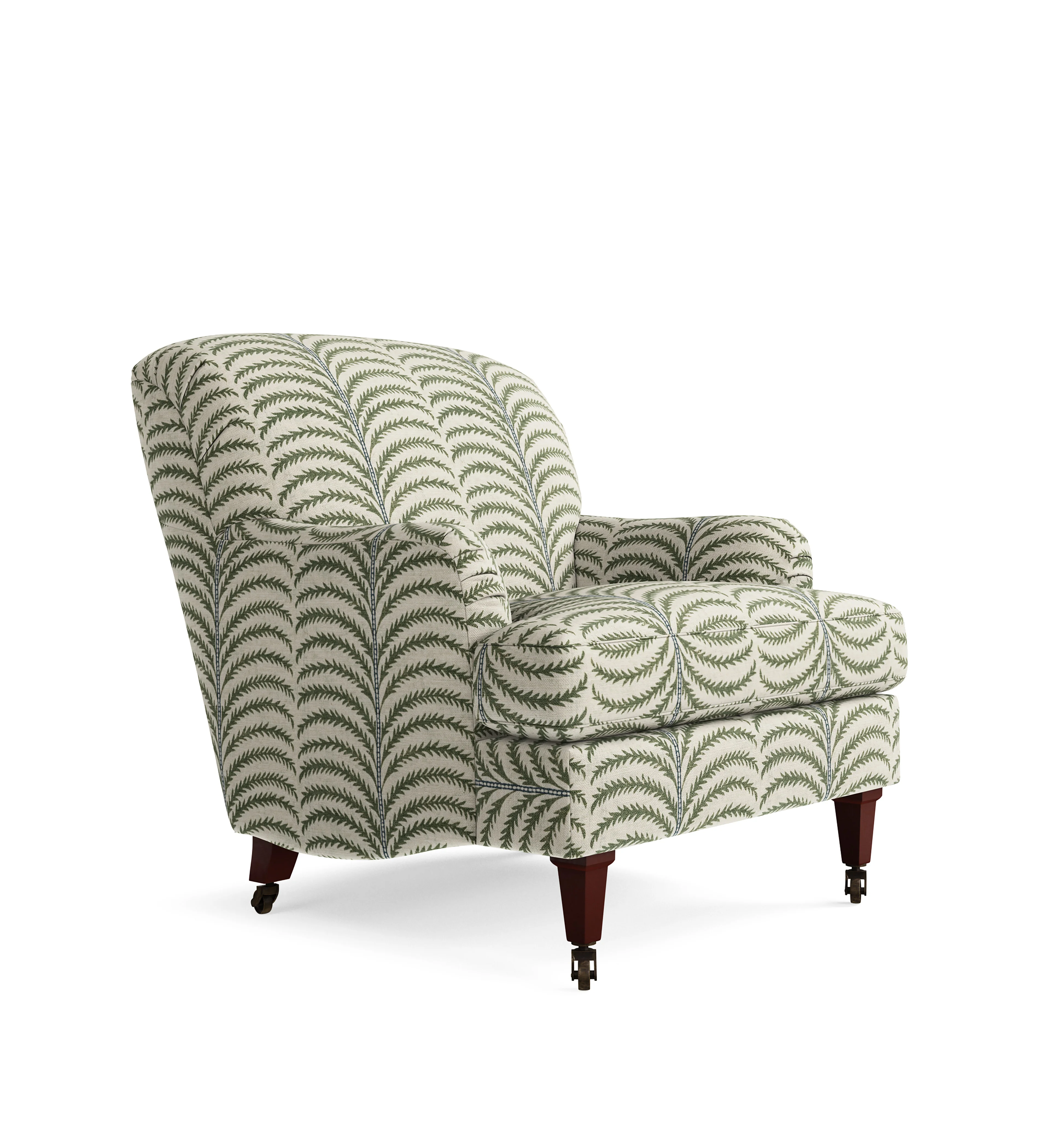Coleridge Areca Linen Armchair – Putting Green