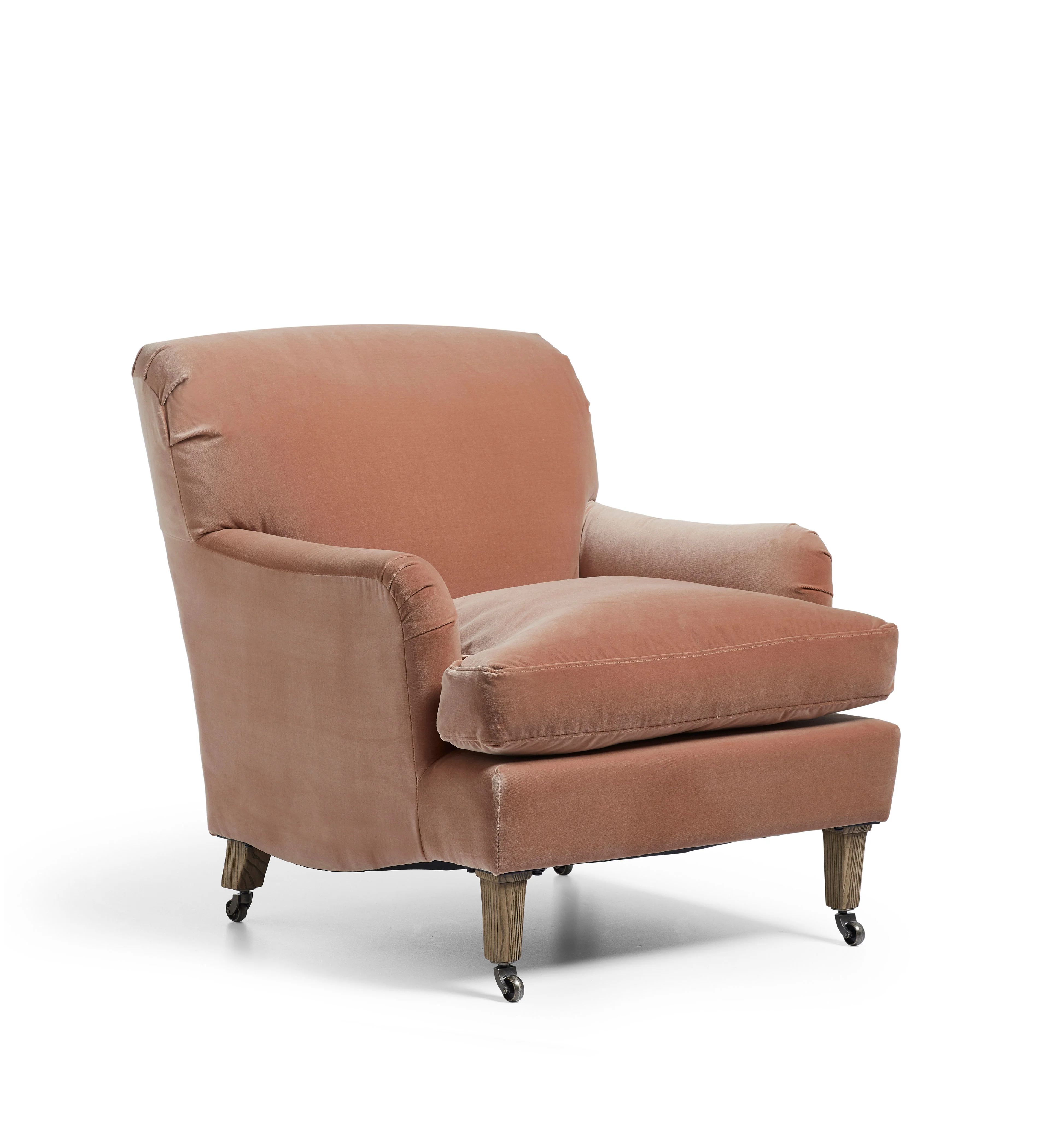 Coleridge Velvet Armchair – Apricot