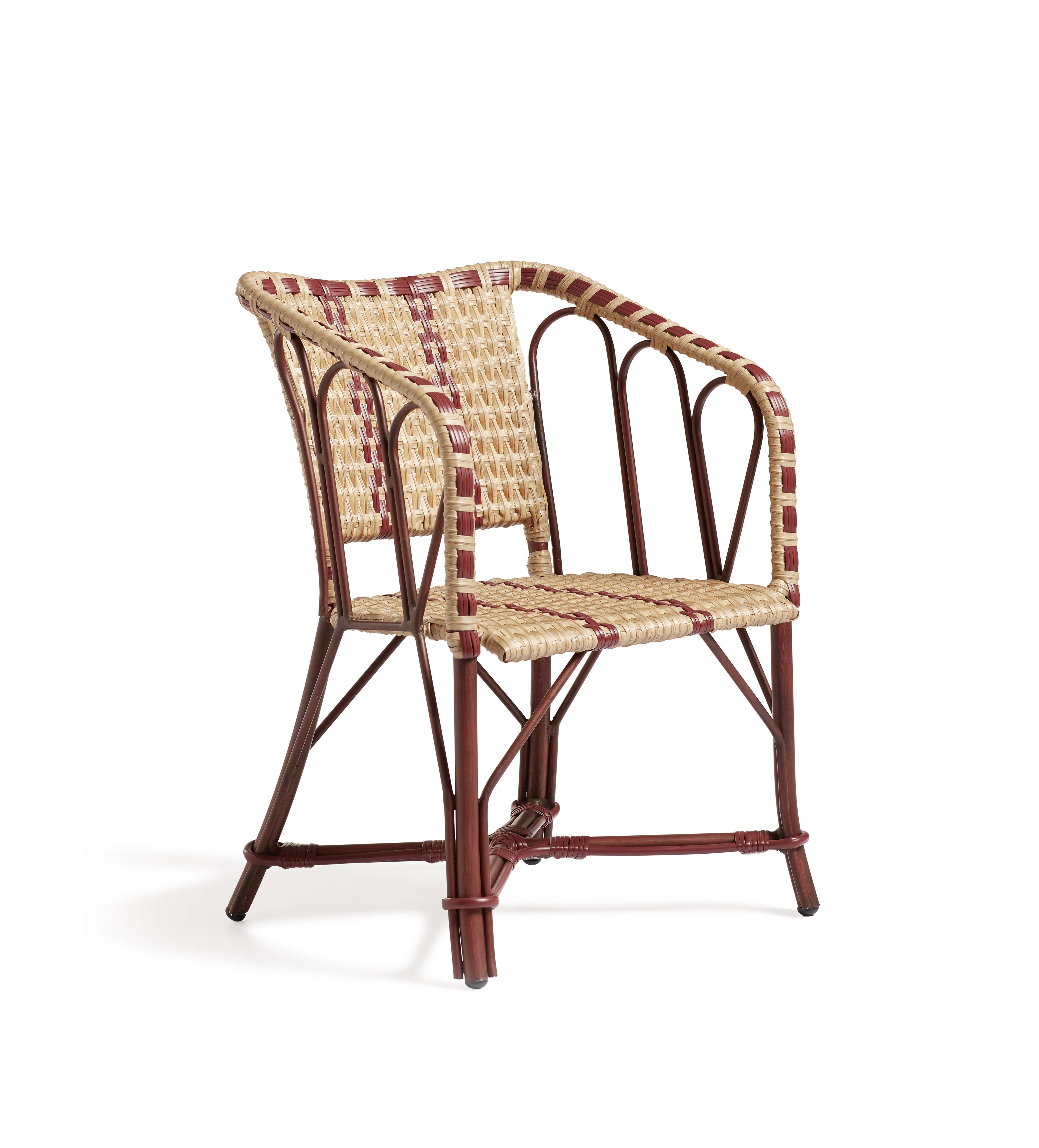 Colette Garden Dining Chair – Natural/Red