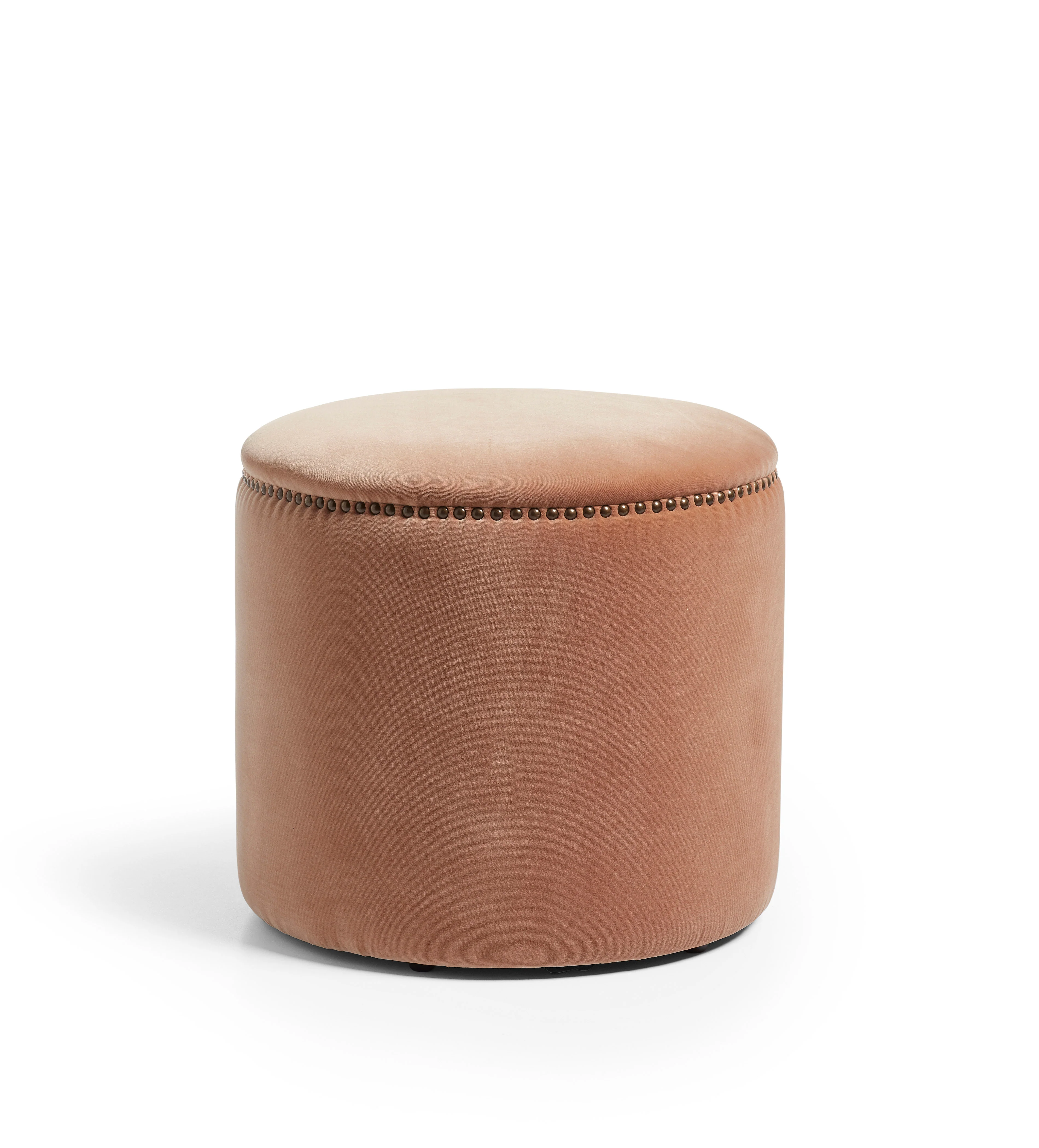 Costellini Velvet Ottoman – Apricot