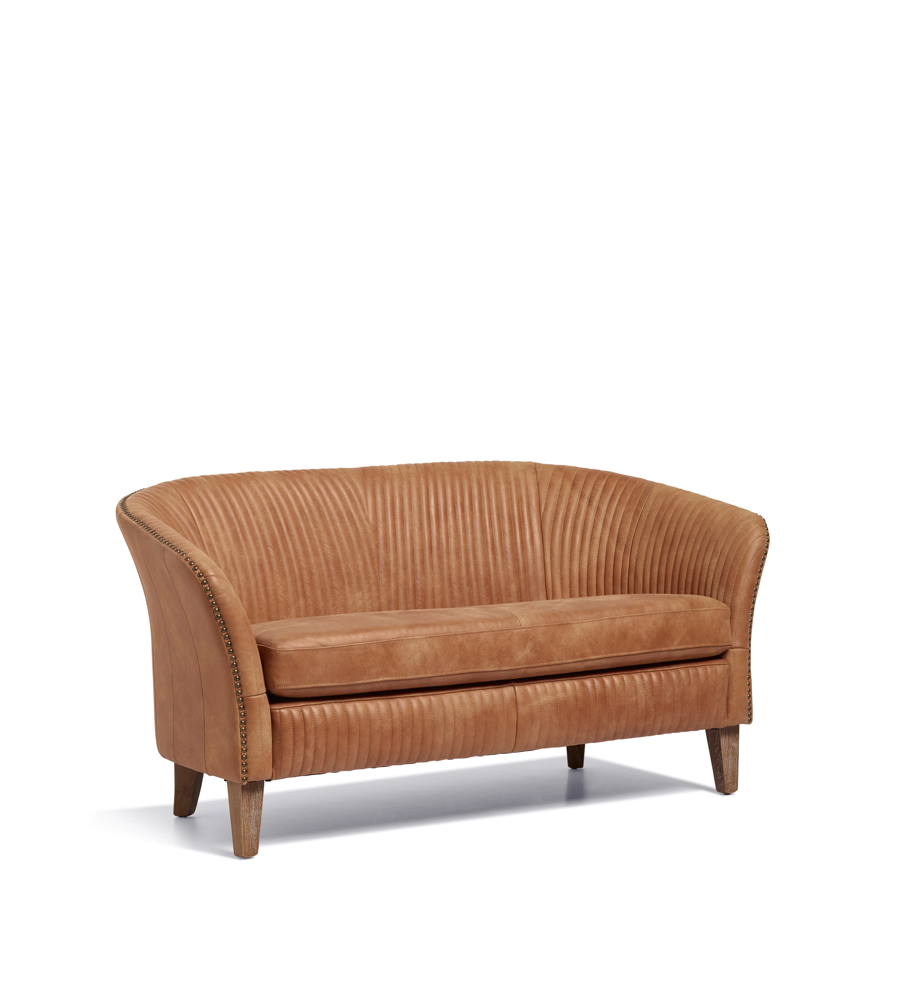 Crosby Leather 2-Seater Sofa – Hazelnut Brown