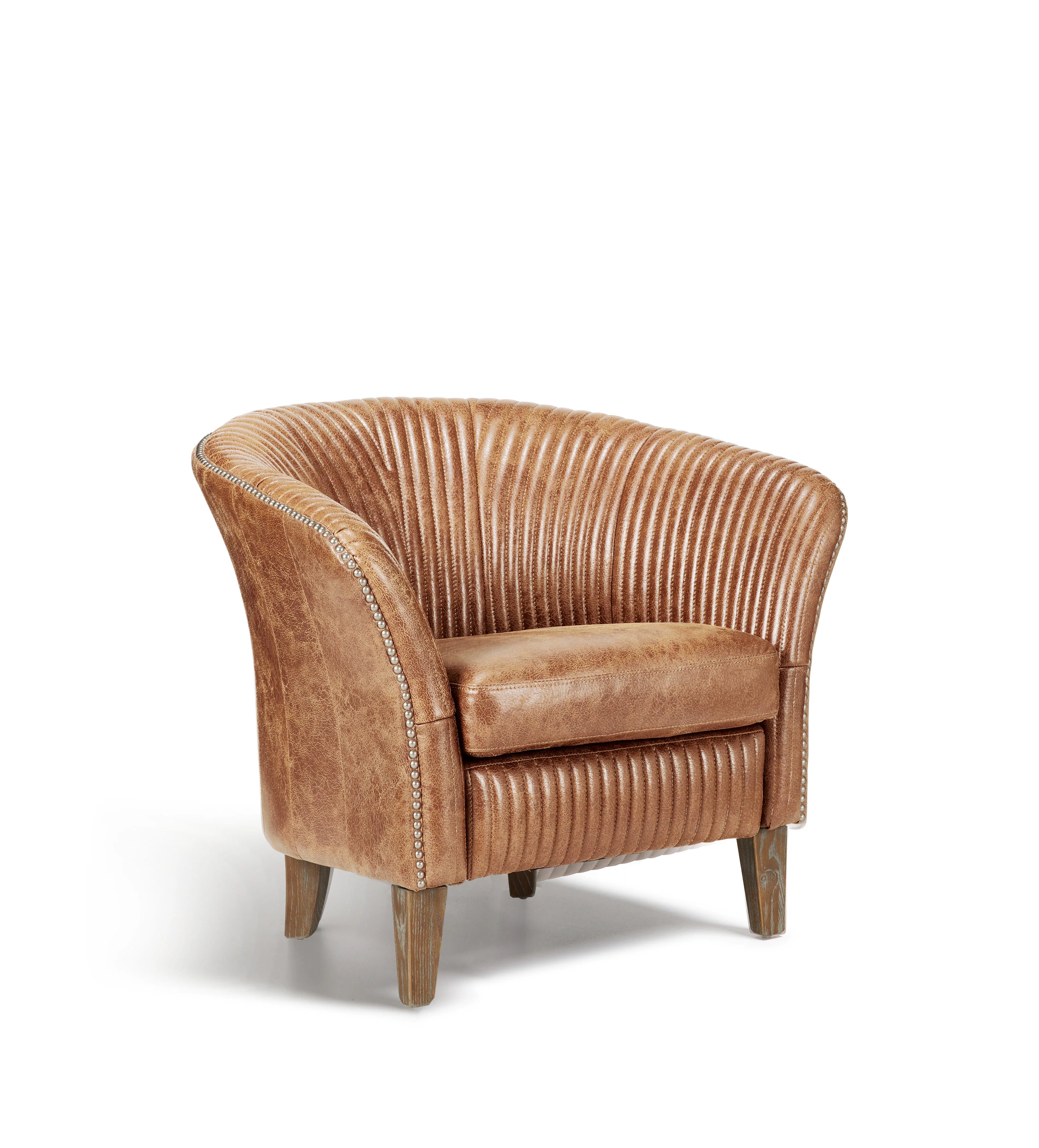 Crosby Leather Armchair – Aged Tobacco