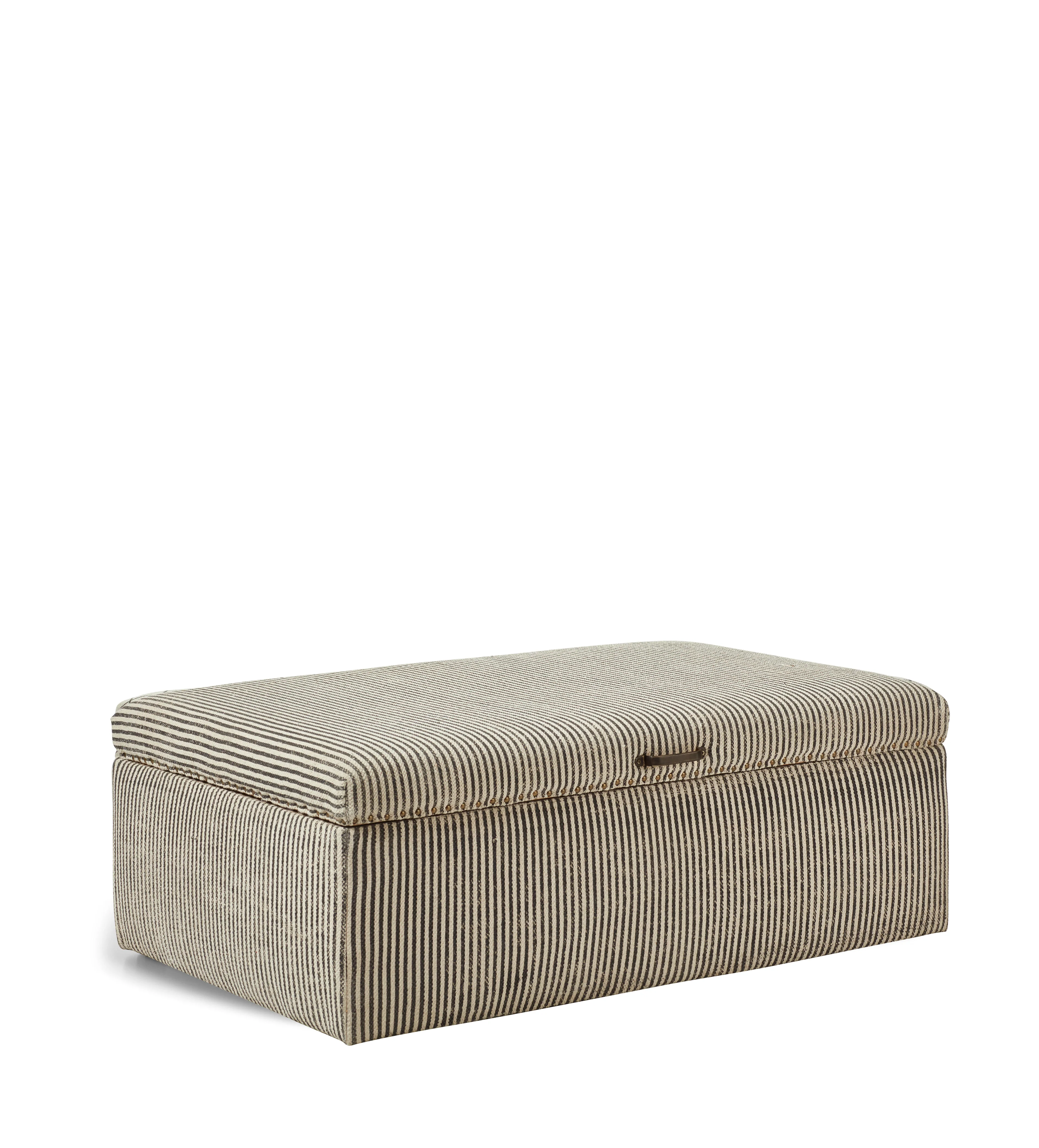 Crusoe Upholstered Storage Ottoman – Charcoal