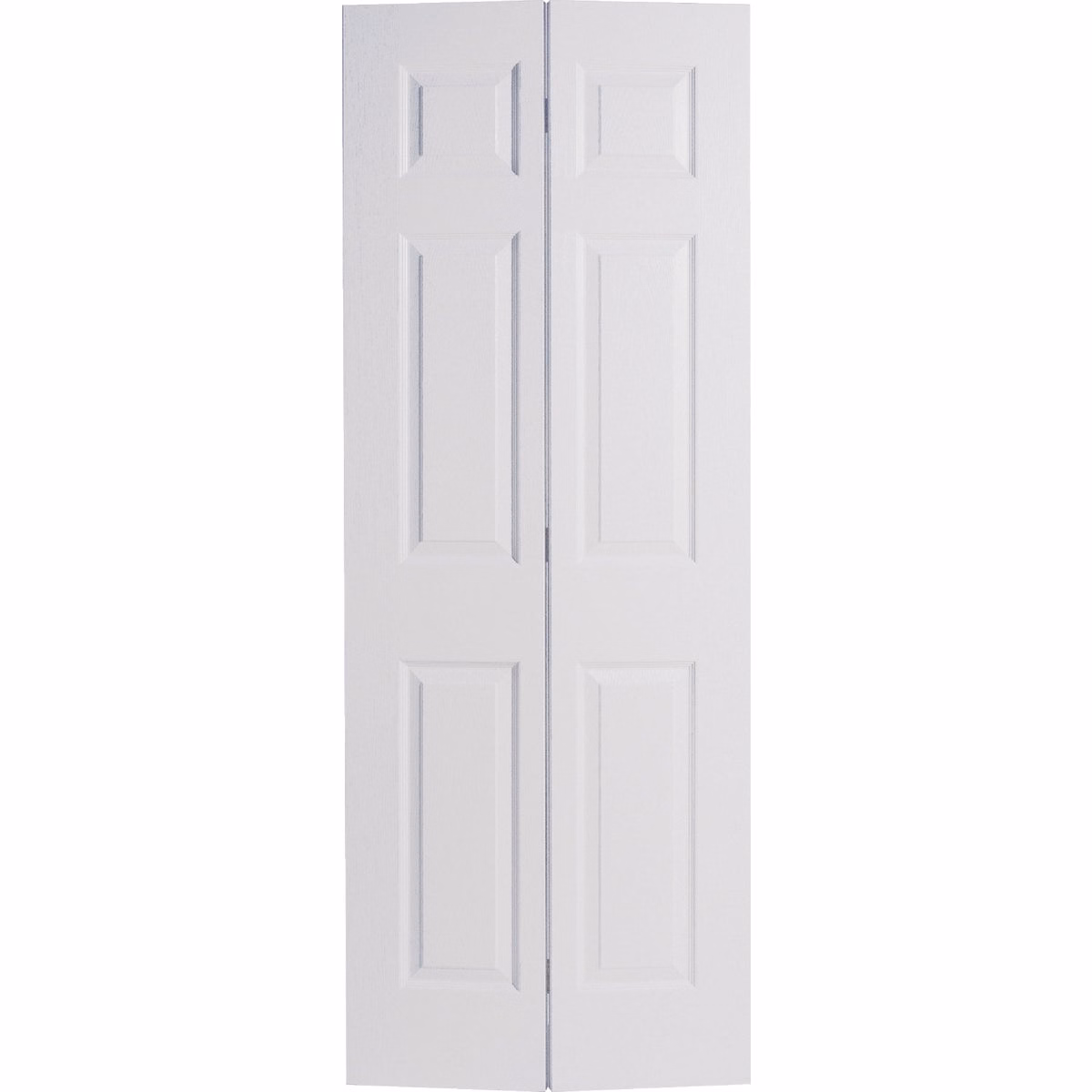 Masonite 48 In. W x 79 In. H Textured Hardboard Primed White 6-Panel 4-Door Bifold Door
